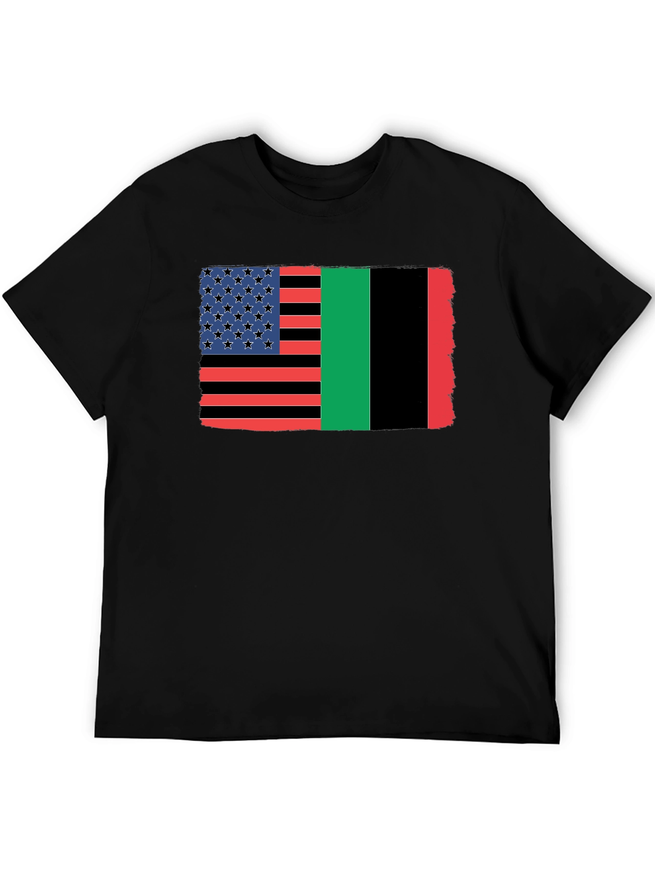 Pan-African Flag American Flag T-Shirt
