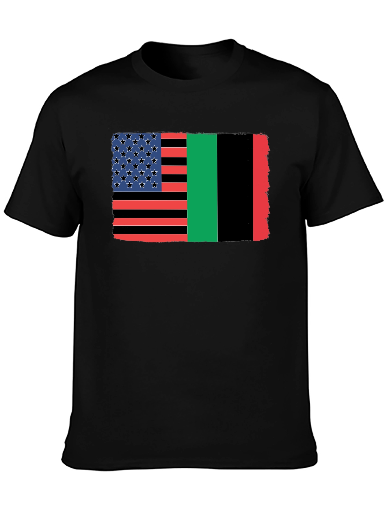 Pan-African Flag American Flag T-Shirt