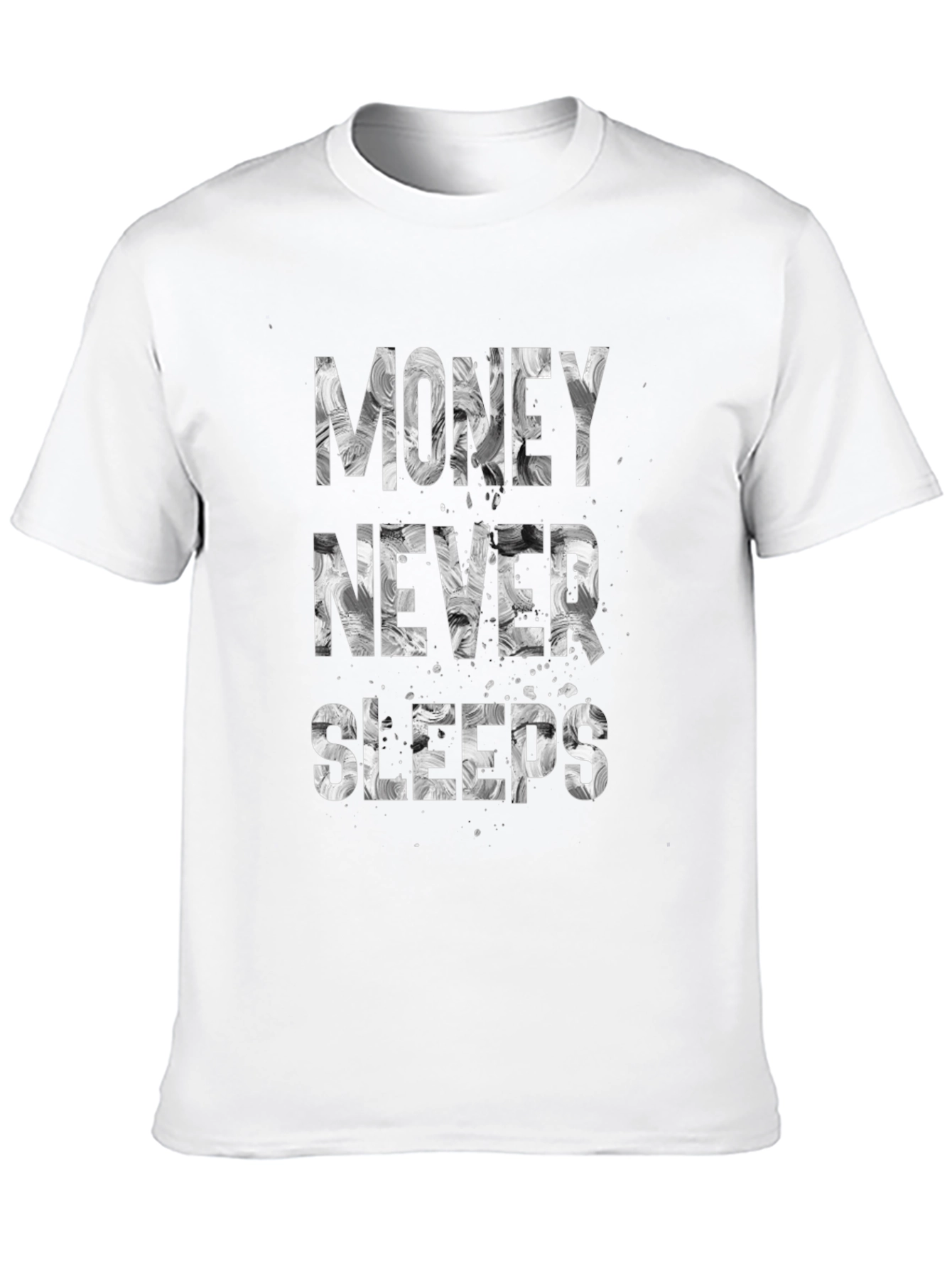 Money Never Sleeps Graphic Tee - Black