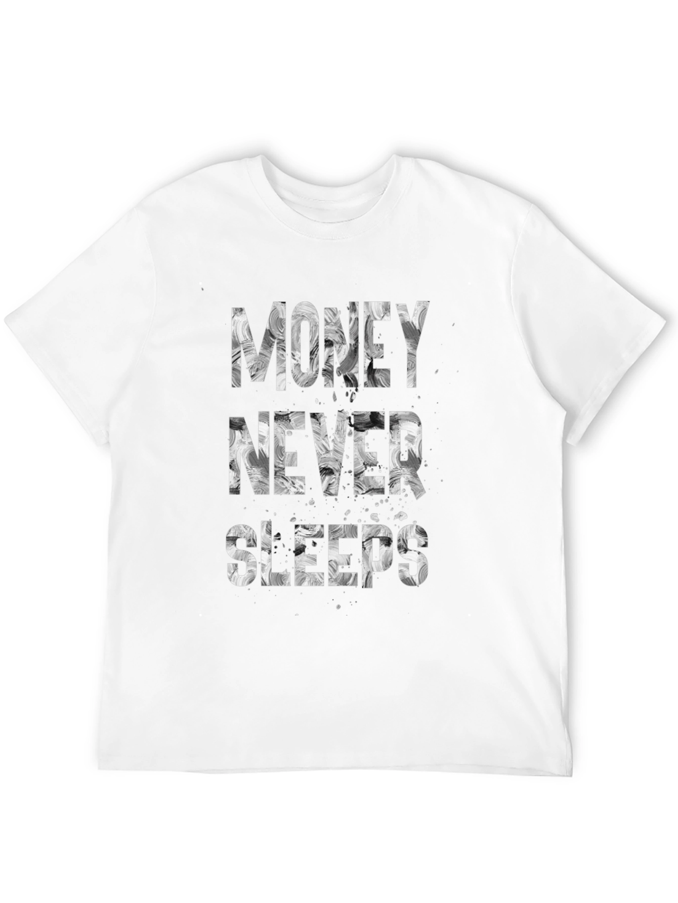Money Never Sleeps Graphic Tee - Black