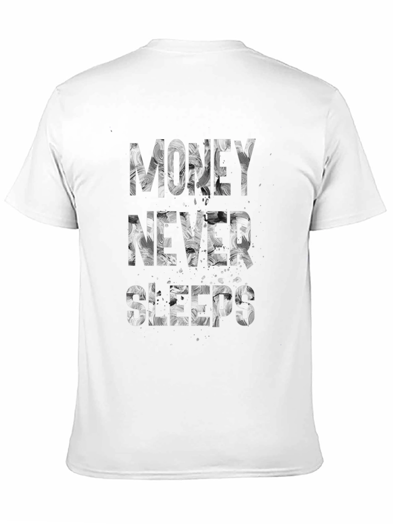Money Never Sleeps Graphic Tee - Black