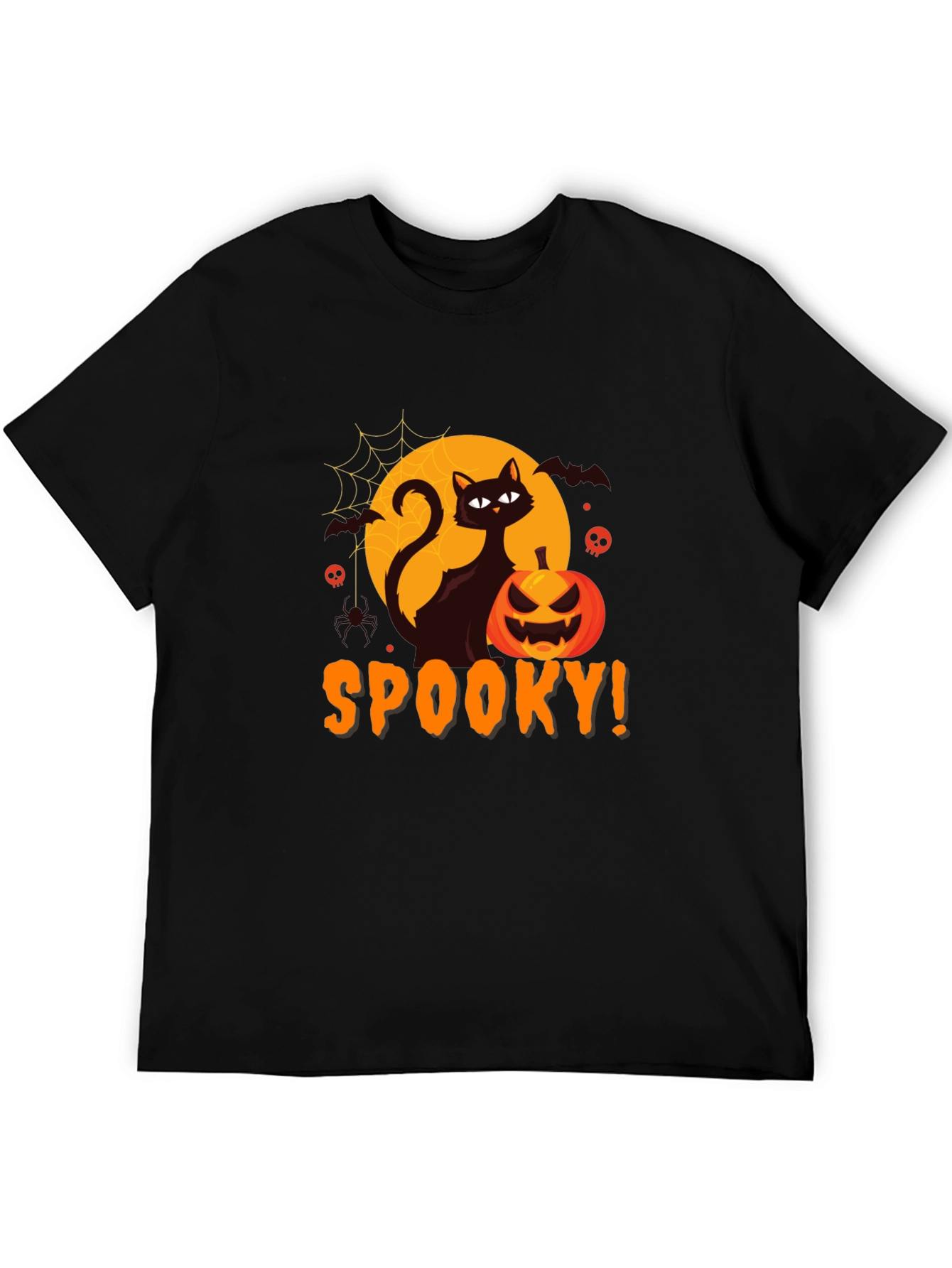 Spooky Halloween Black Cat Graphic Tee
