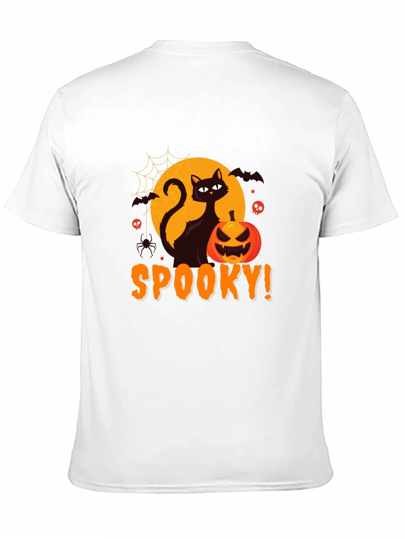 Spooky Halloween Black Cat Graphic Tee