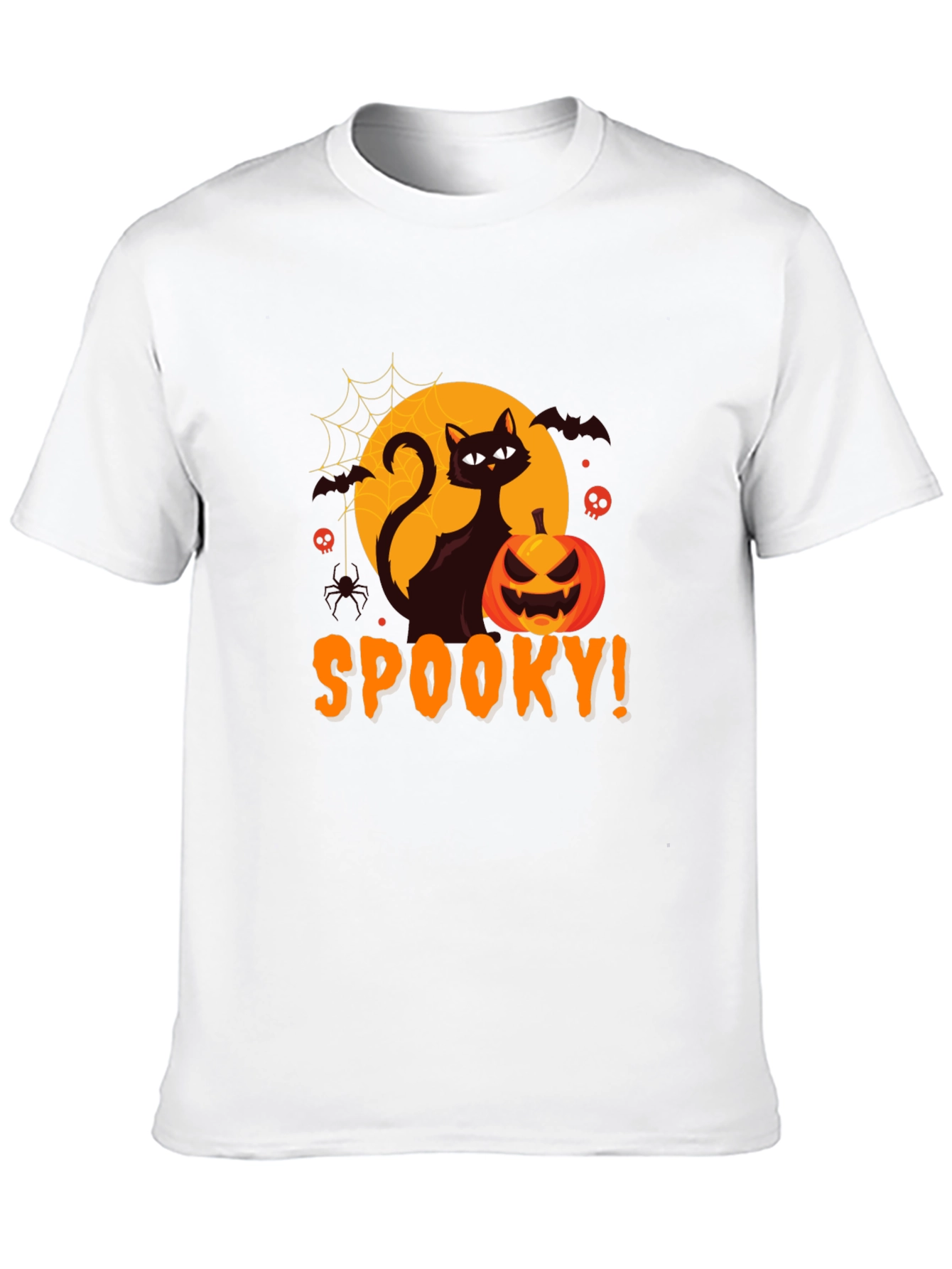 Spooky Halloween Black Cat Graphic Tee