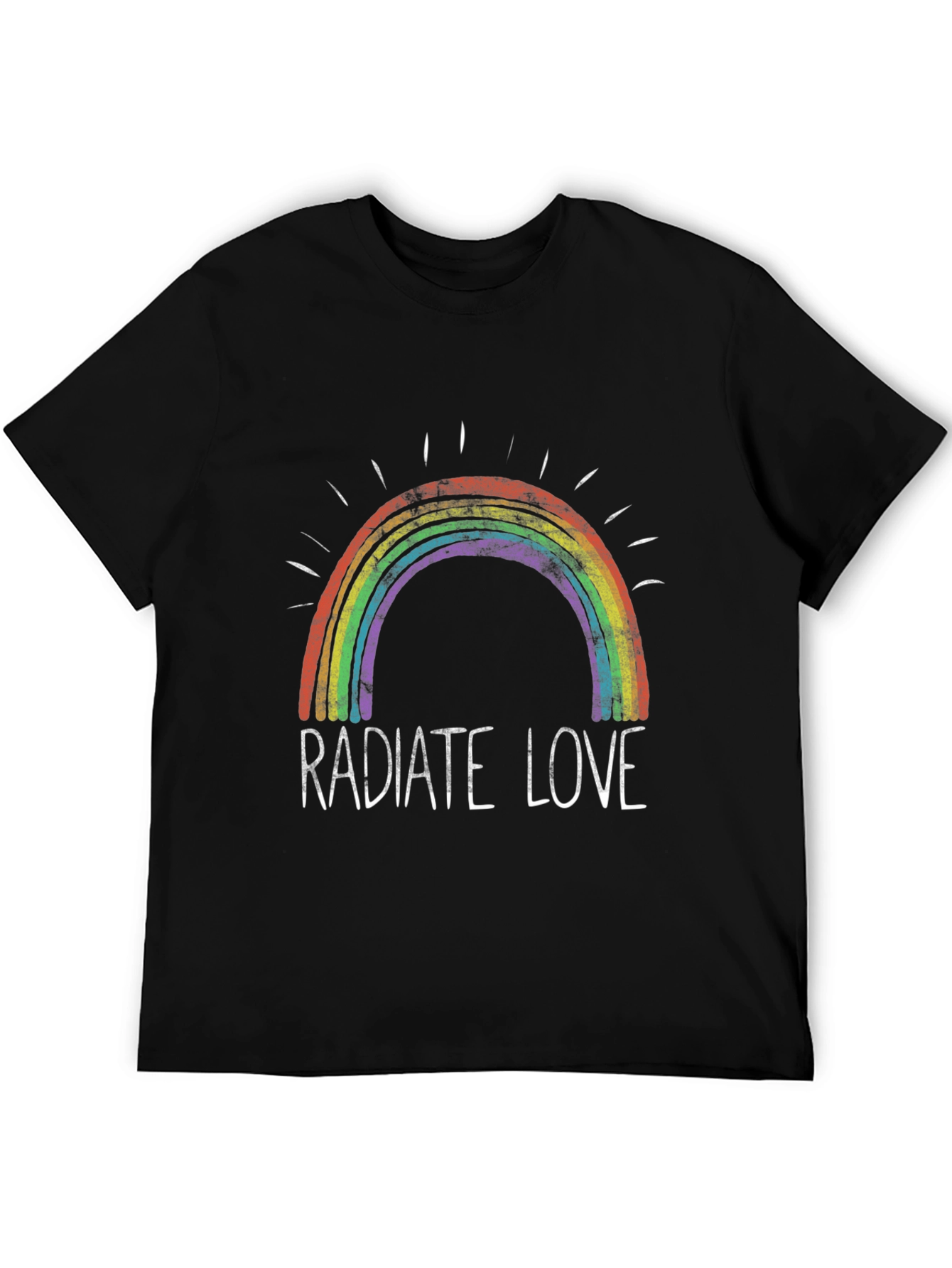 Radiate Love Rainbow Graphic T-Shirt