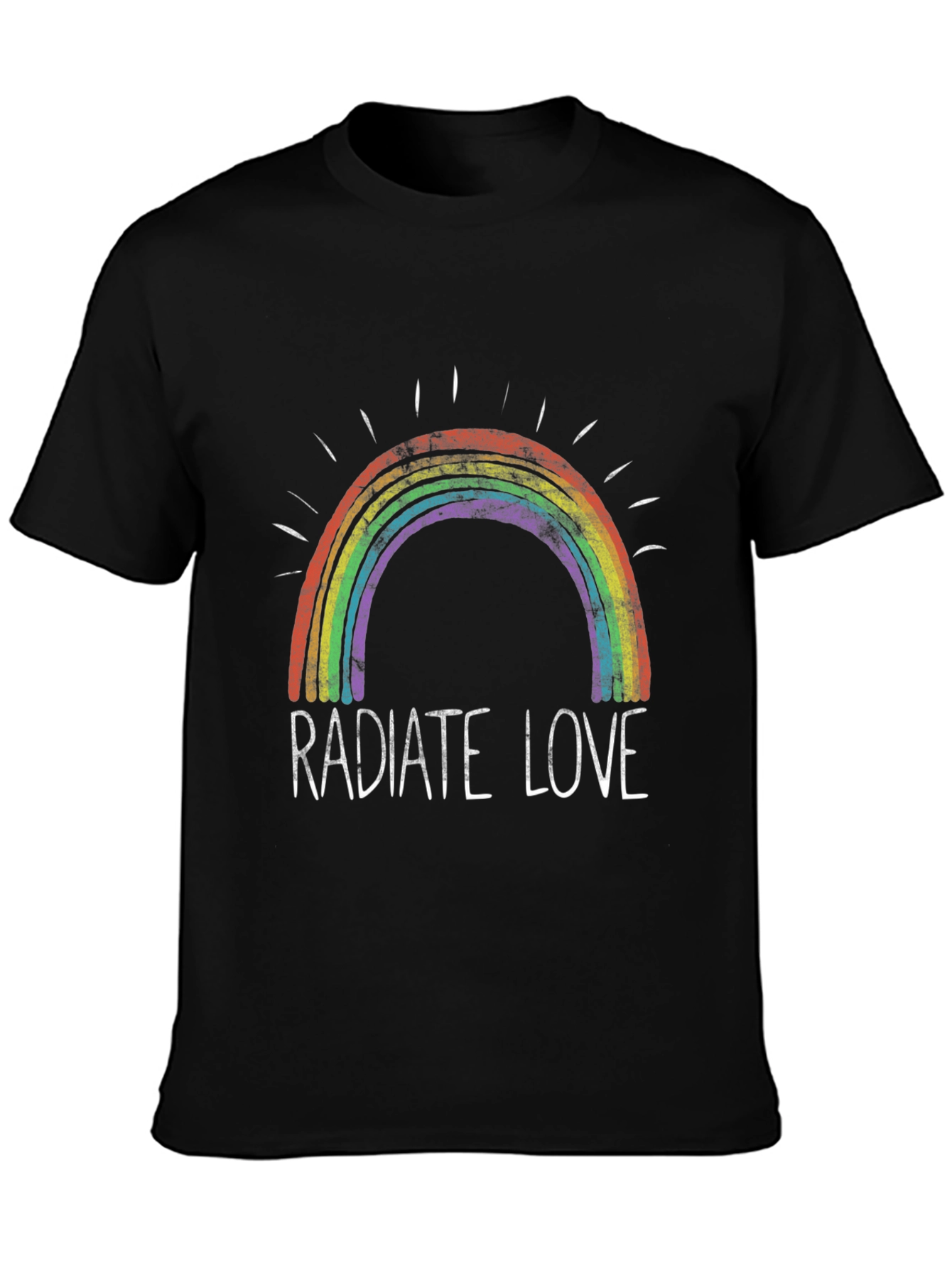 Radiate Love Rainbow Graphic T-Shirt