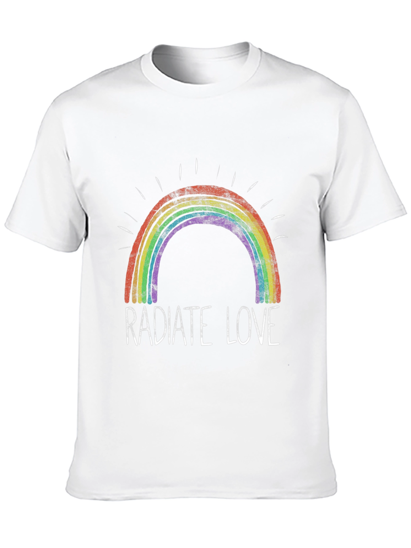 Radiate Love Rainbow Graphic T-Shirt
