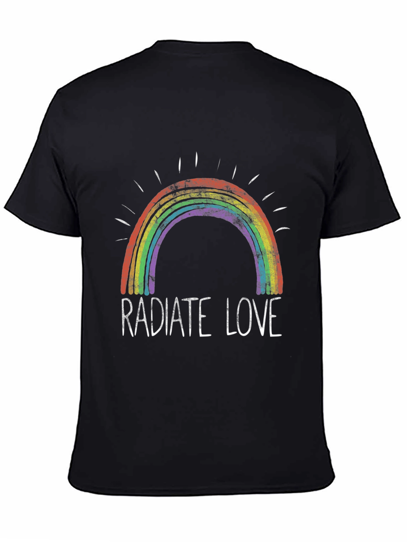 Radiate Love Rainbow Graphic T-Shirt