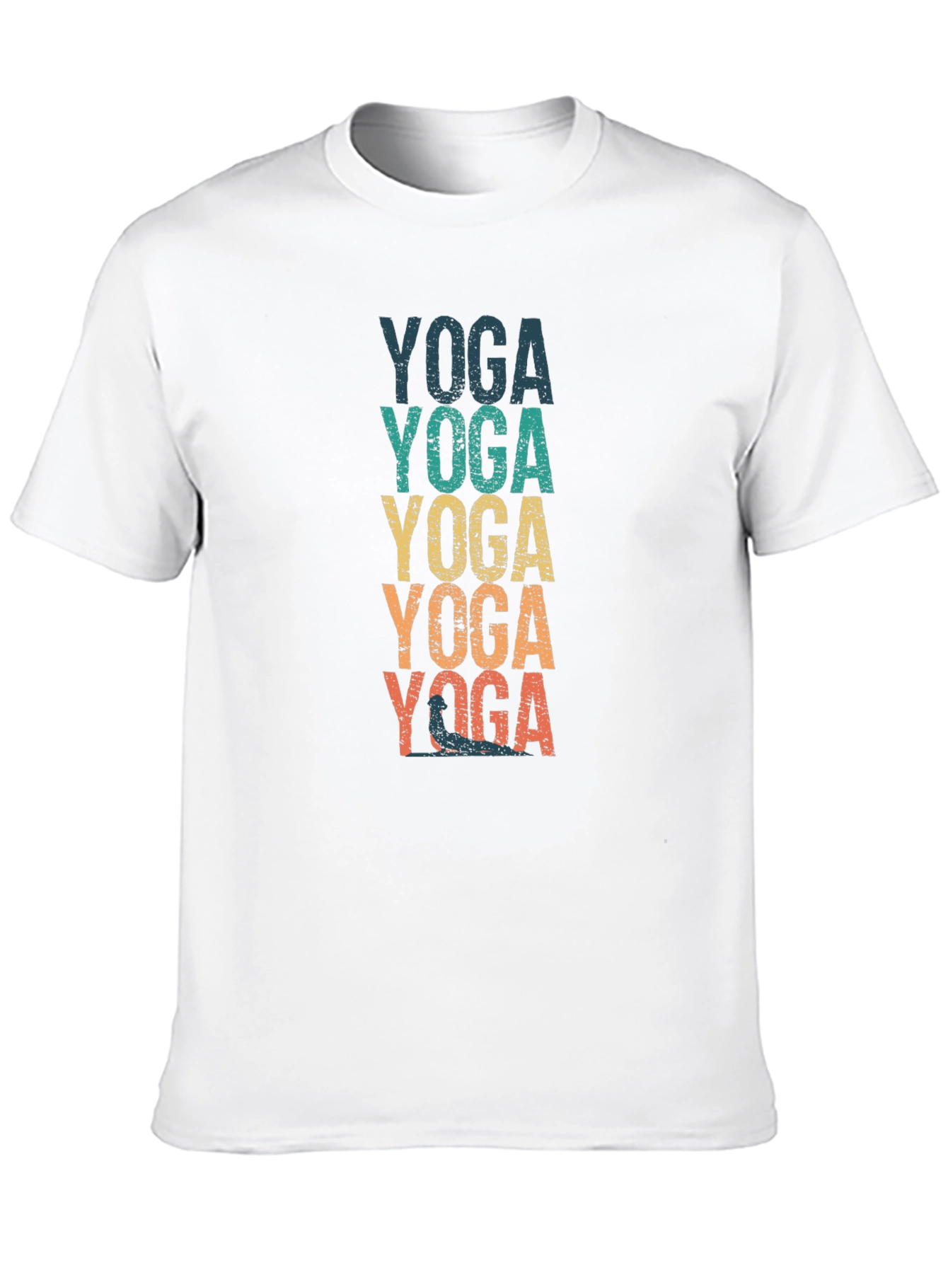 Mens Yoga Graphic Tee - Retro Design
