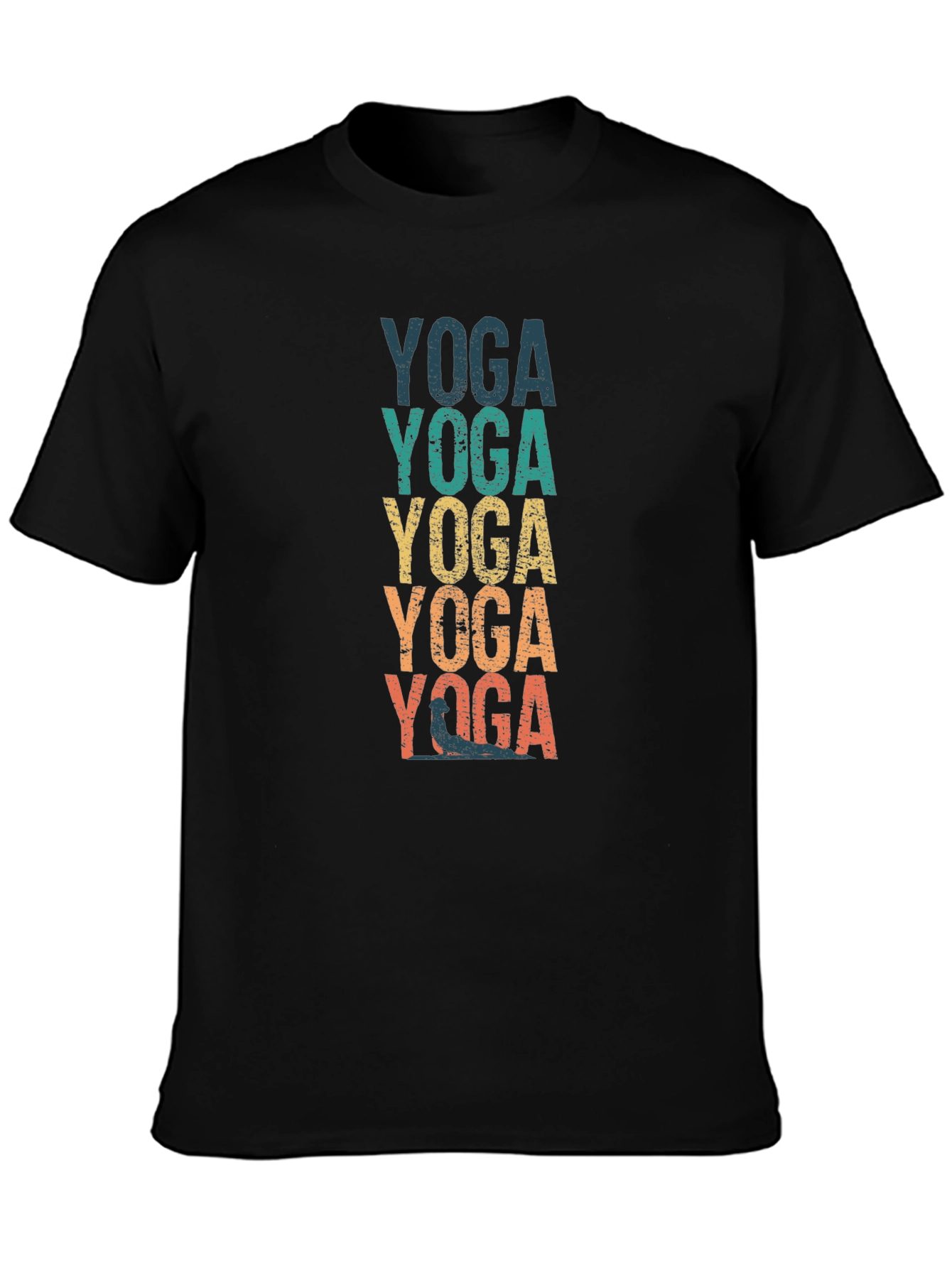 Mens Yoga Graphic Tee - Retro Design