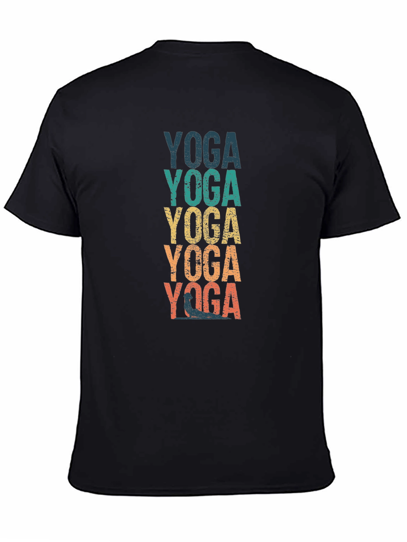 Mens Yoga Graphic Tee - Retro Design