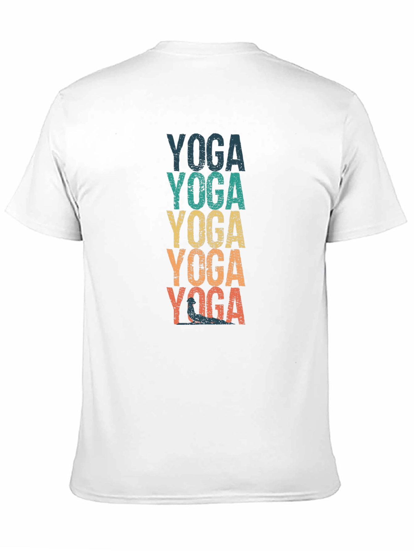 Mens Yoga Graphic Tee - Retro Design