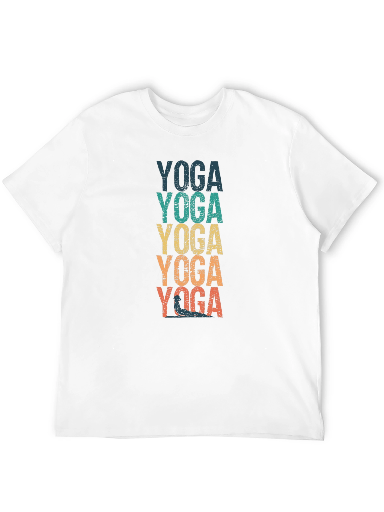 Mens Yoga Graphic Tee - Retro Design