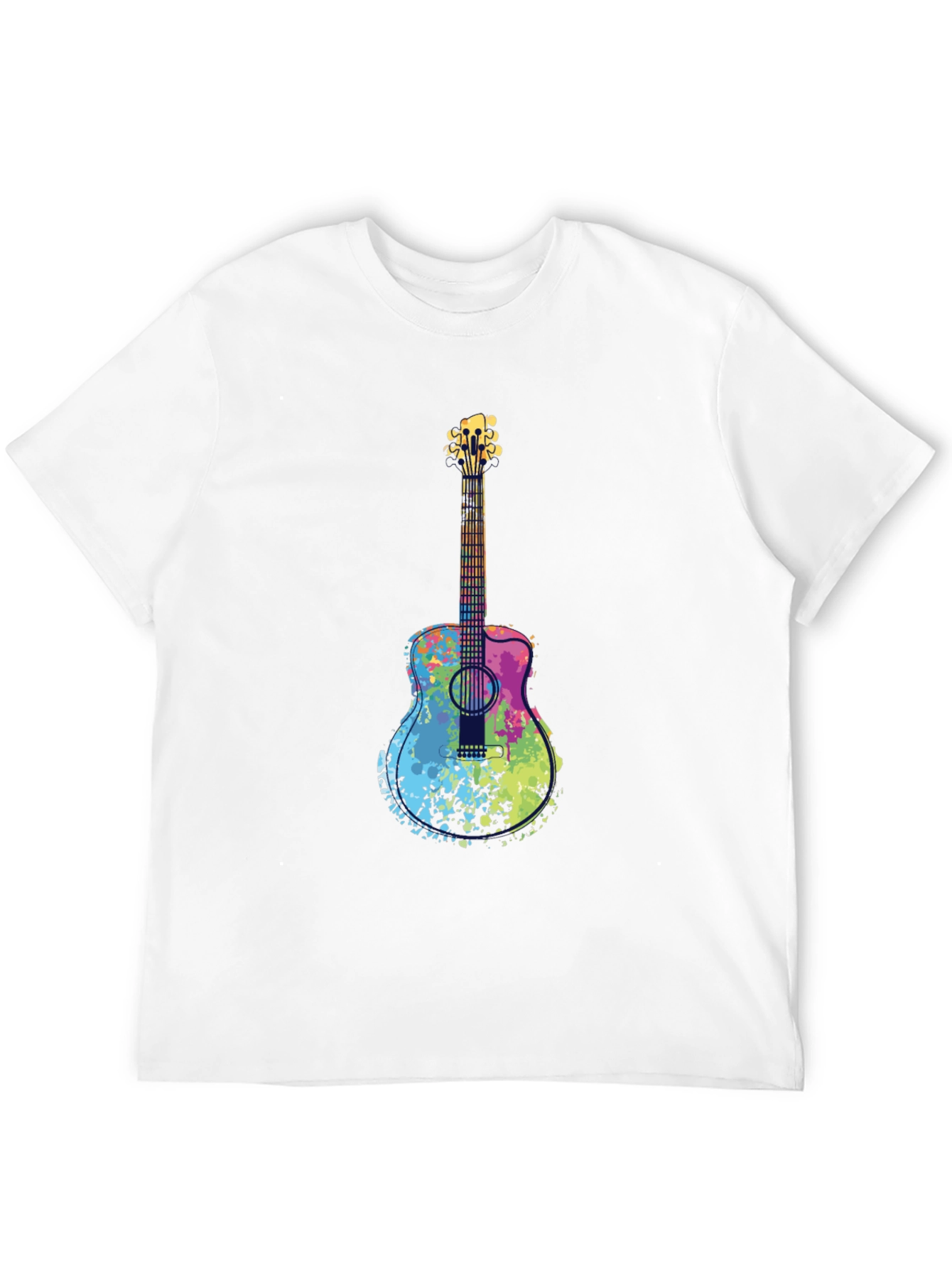 Colorful Guitar Graphic T-Shirt