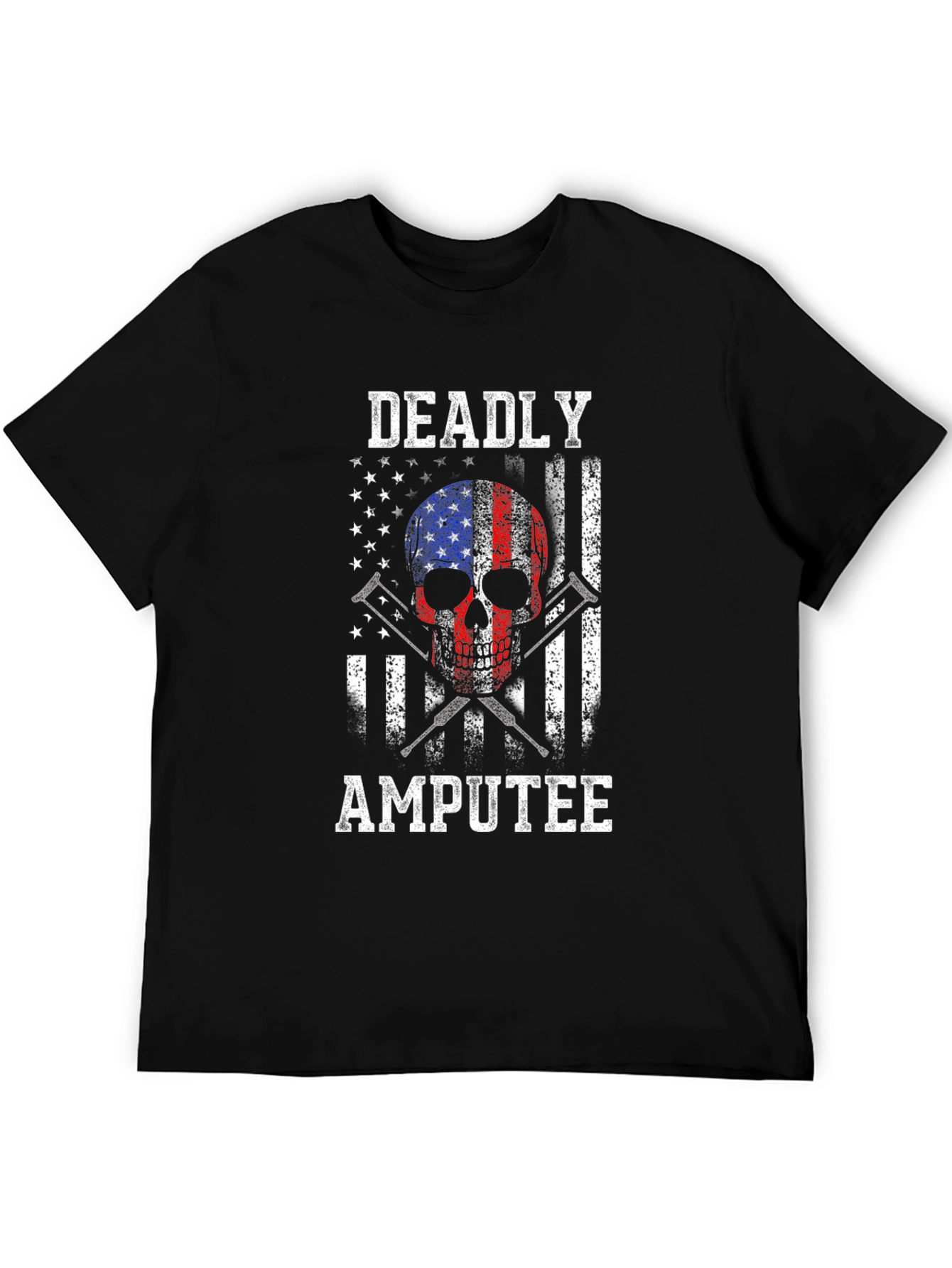 Deadly Amputee USA Flag Graphic T-Shirt