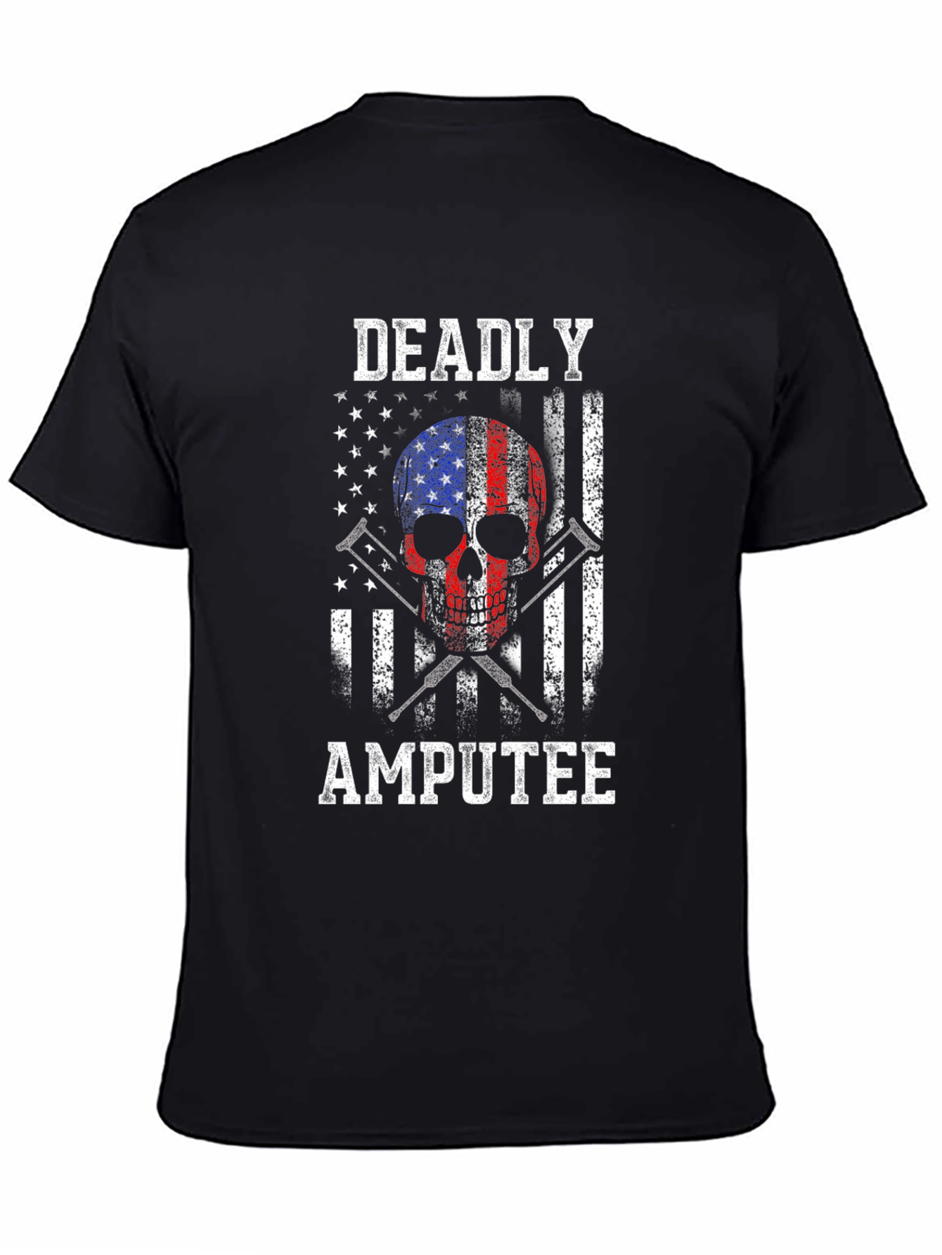 Deadly Amputee USA Flag Graphic T-Shirt