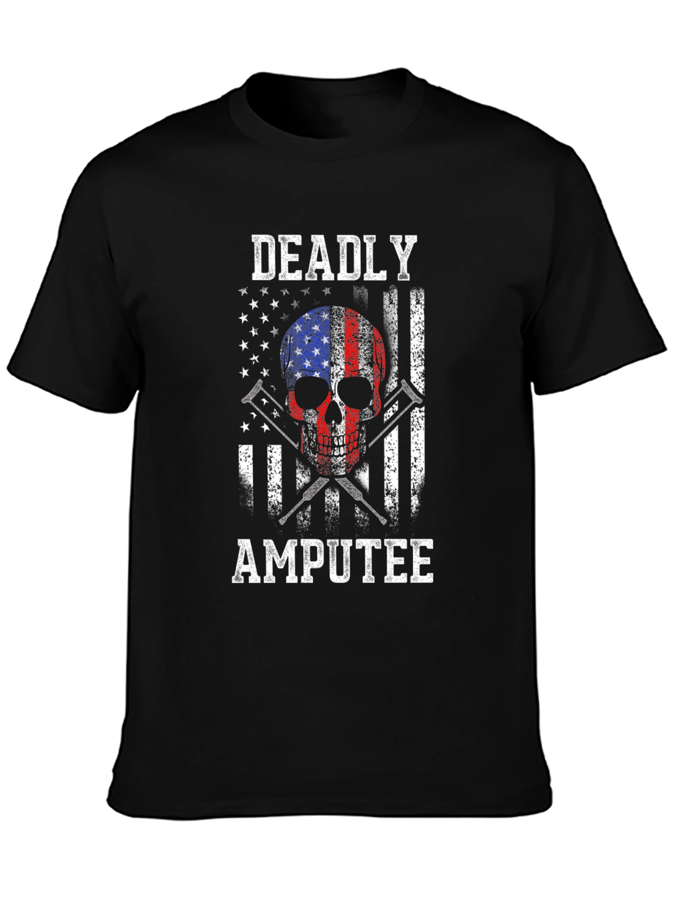 Deadly Amputee USA Flag Graphic T-Shirt