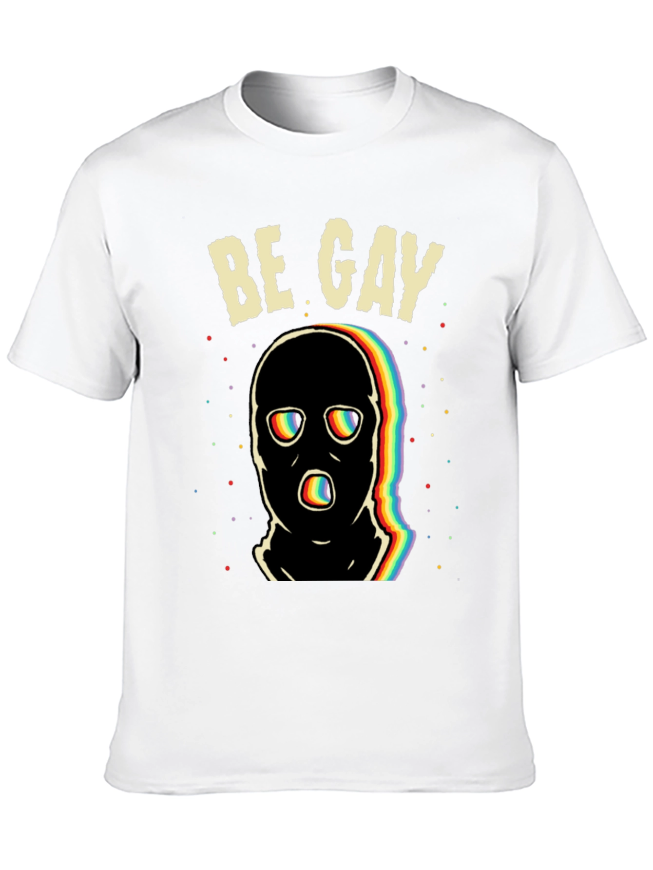 Be Gay T-Shirt - Rainbow Graphic Tee