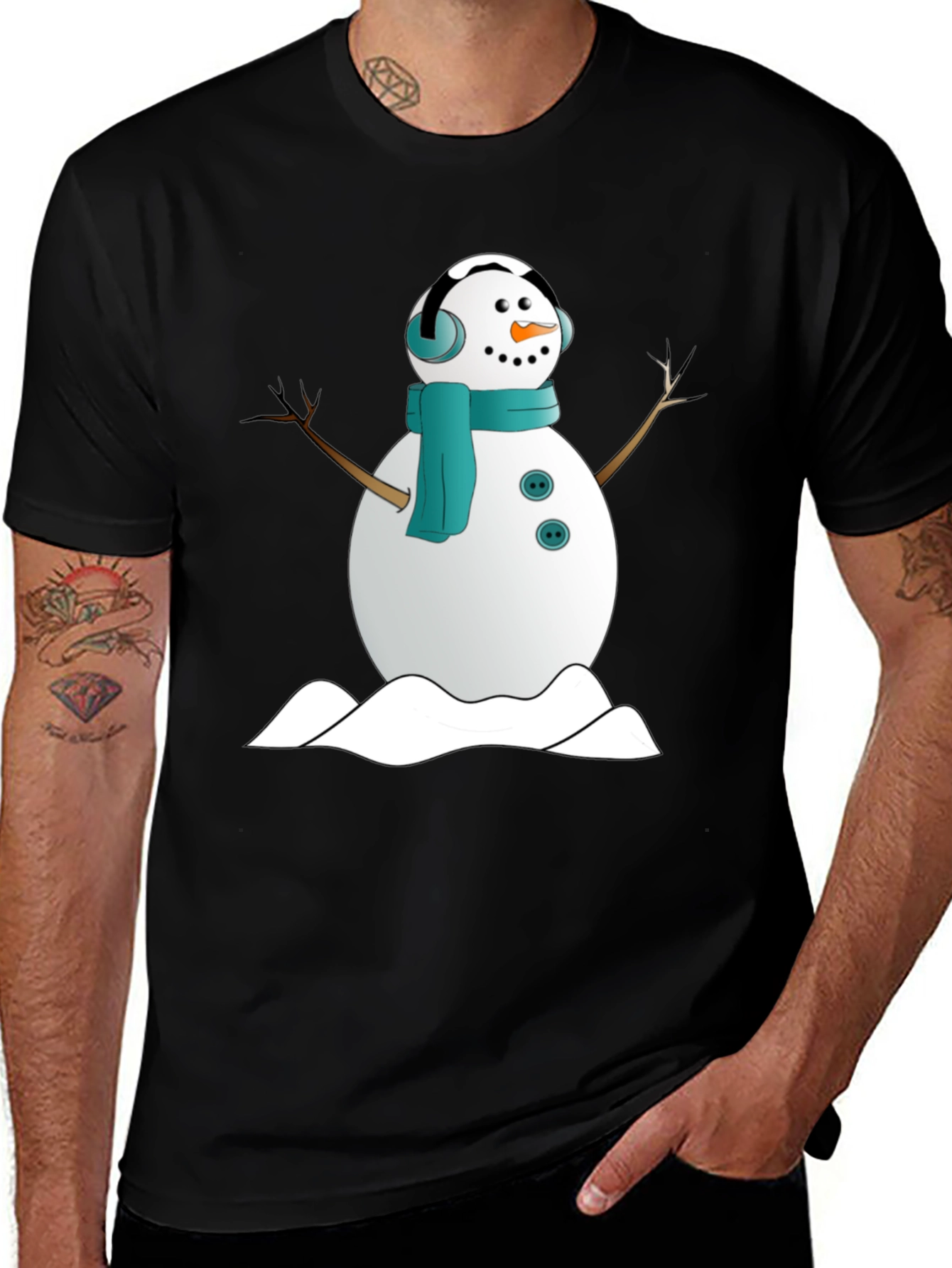 Snowman Graphic Tee - Winter Holiday Shirt