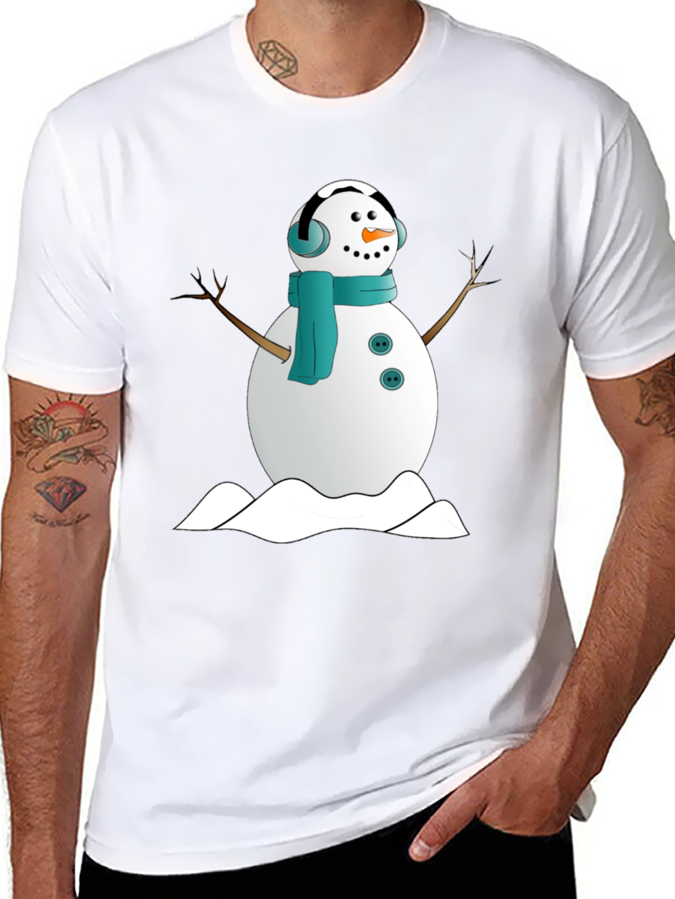 Snowman Graphic Tee - Winter Holiday Shirt