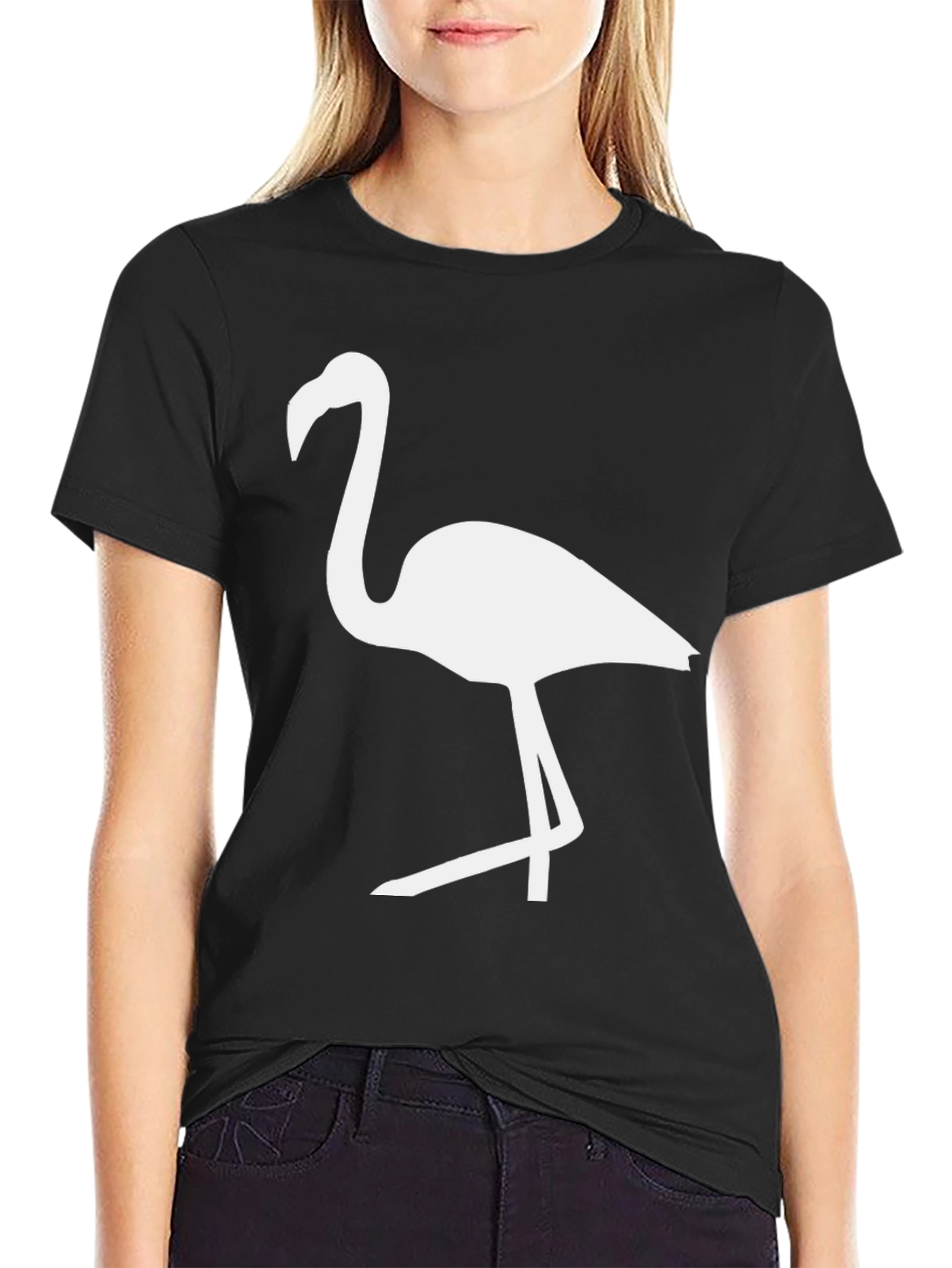 Black Flamingo Graphic Tee - Casual Comfort
