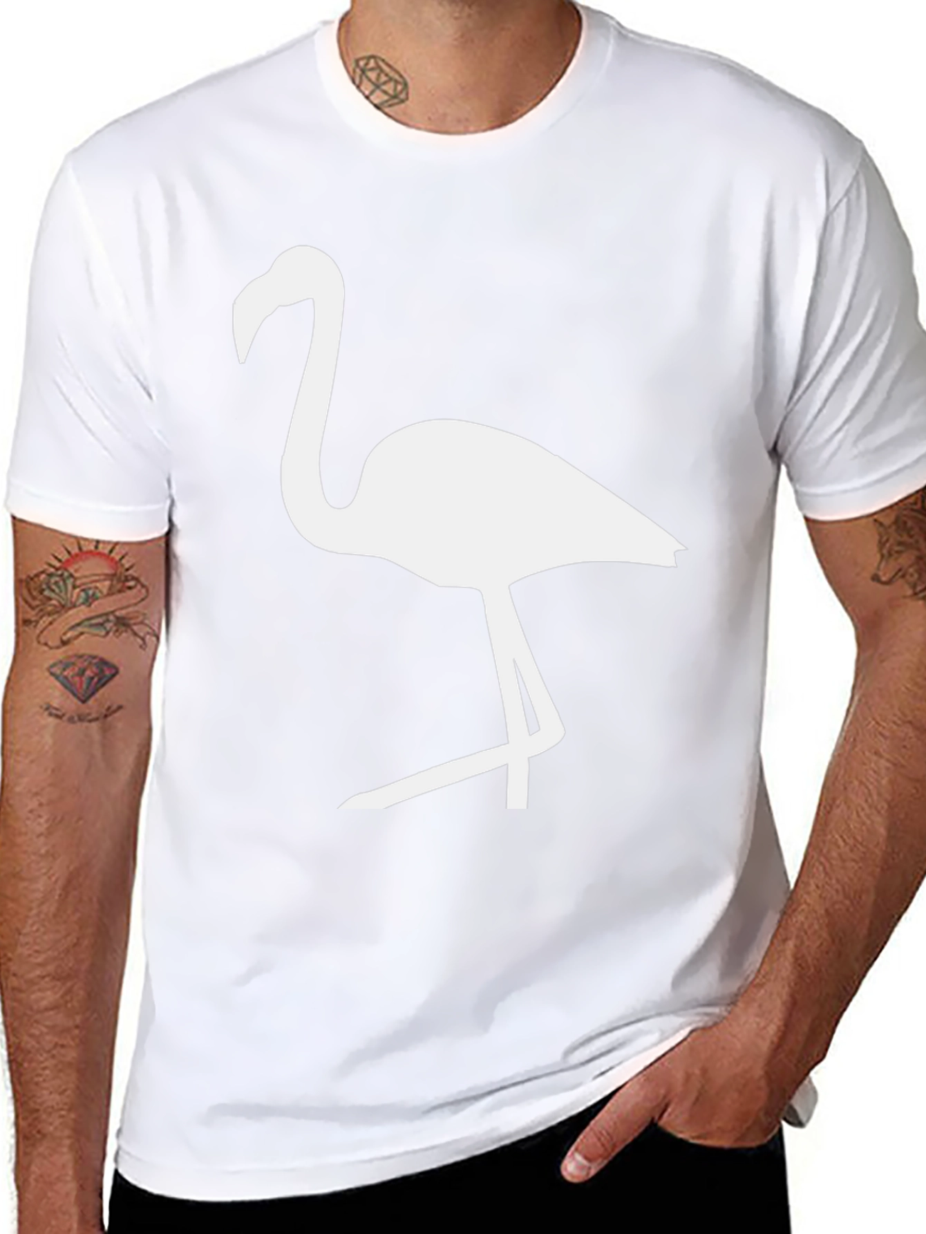 Black Flamingo Graphic Tee - Casual Comfort