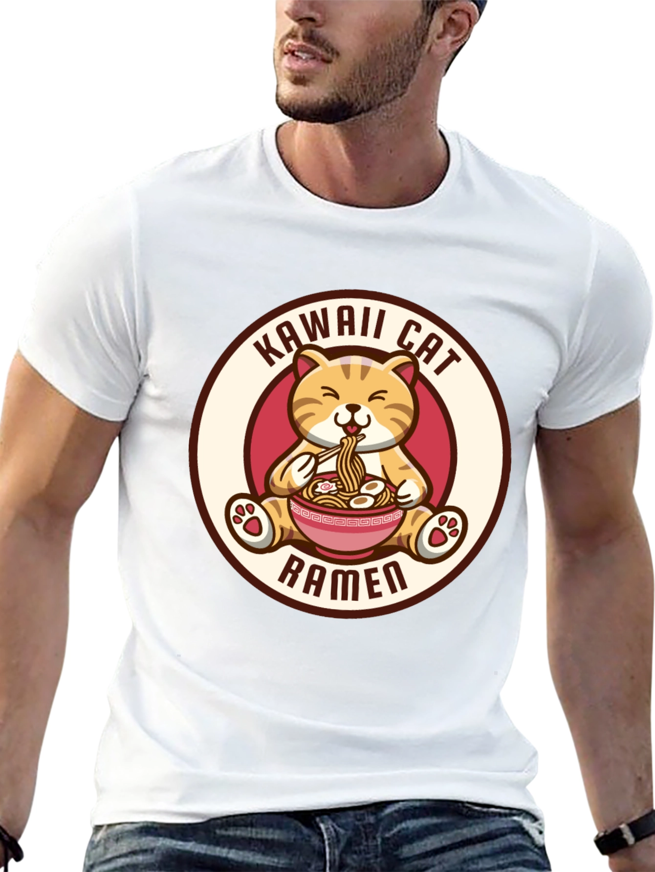 Kawaii Cat Ramen T-Shirt - Cute Anime Shirt