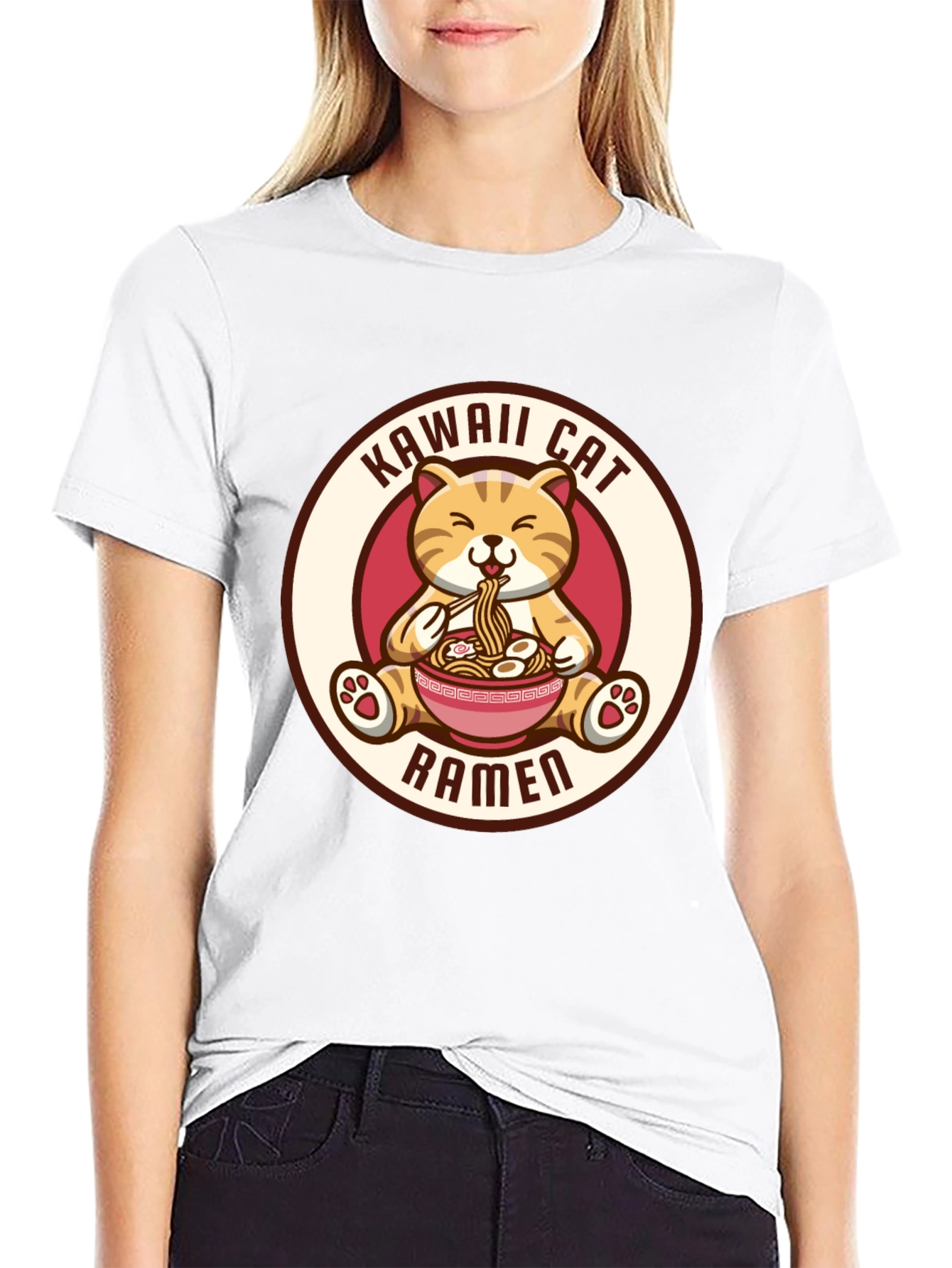 Kawaii Cat Ramen T-Shirt - Cute Anime Shirt