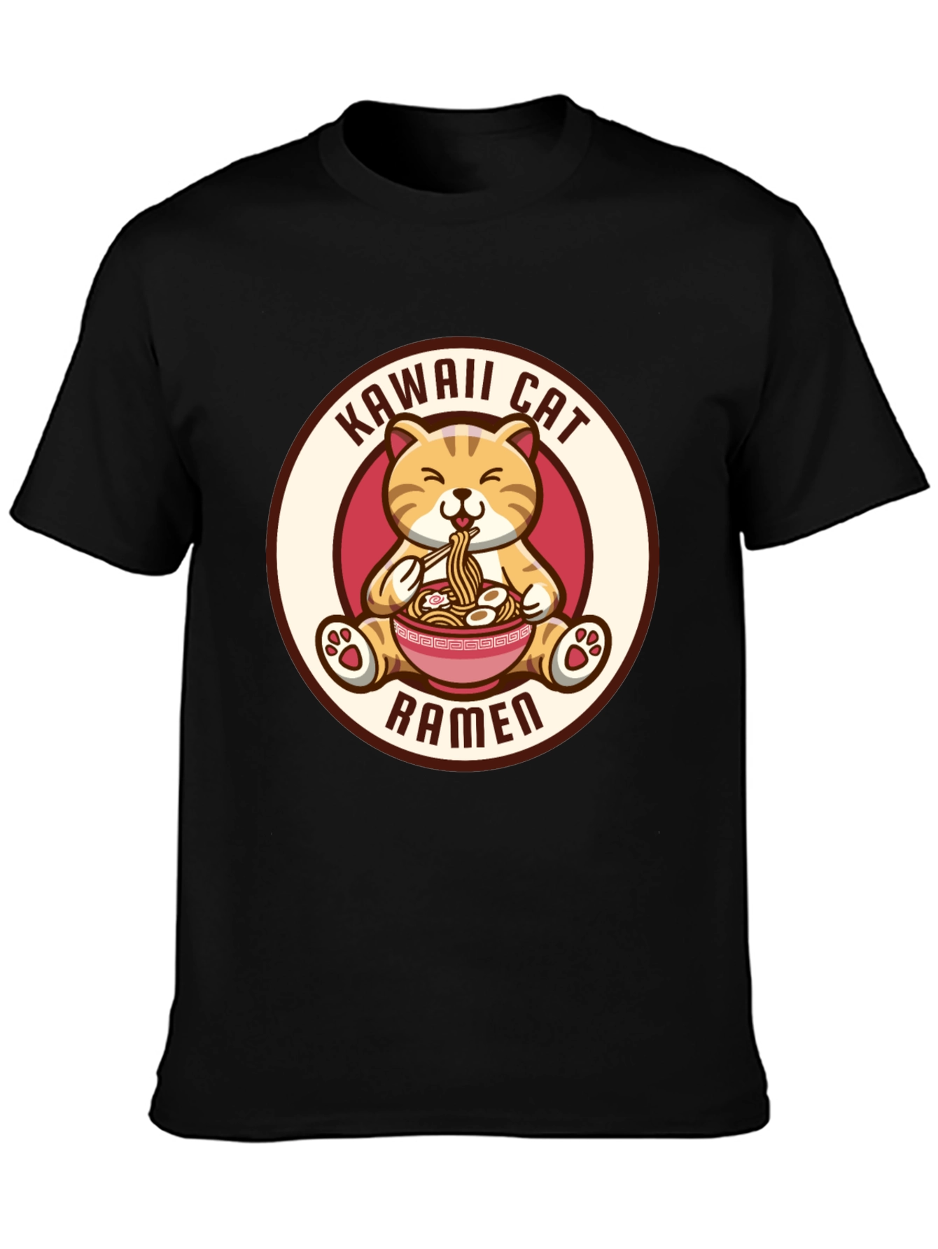 Kawaii Cat Ramen T-Shirt - Cute Anime Shirt