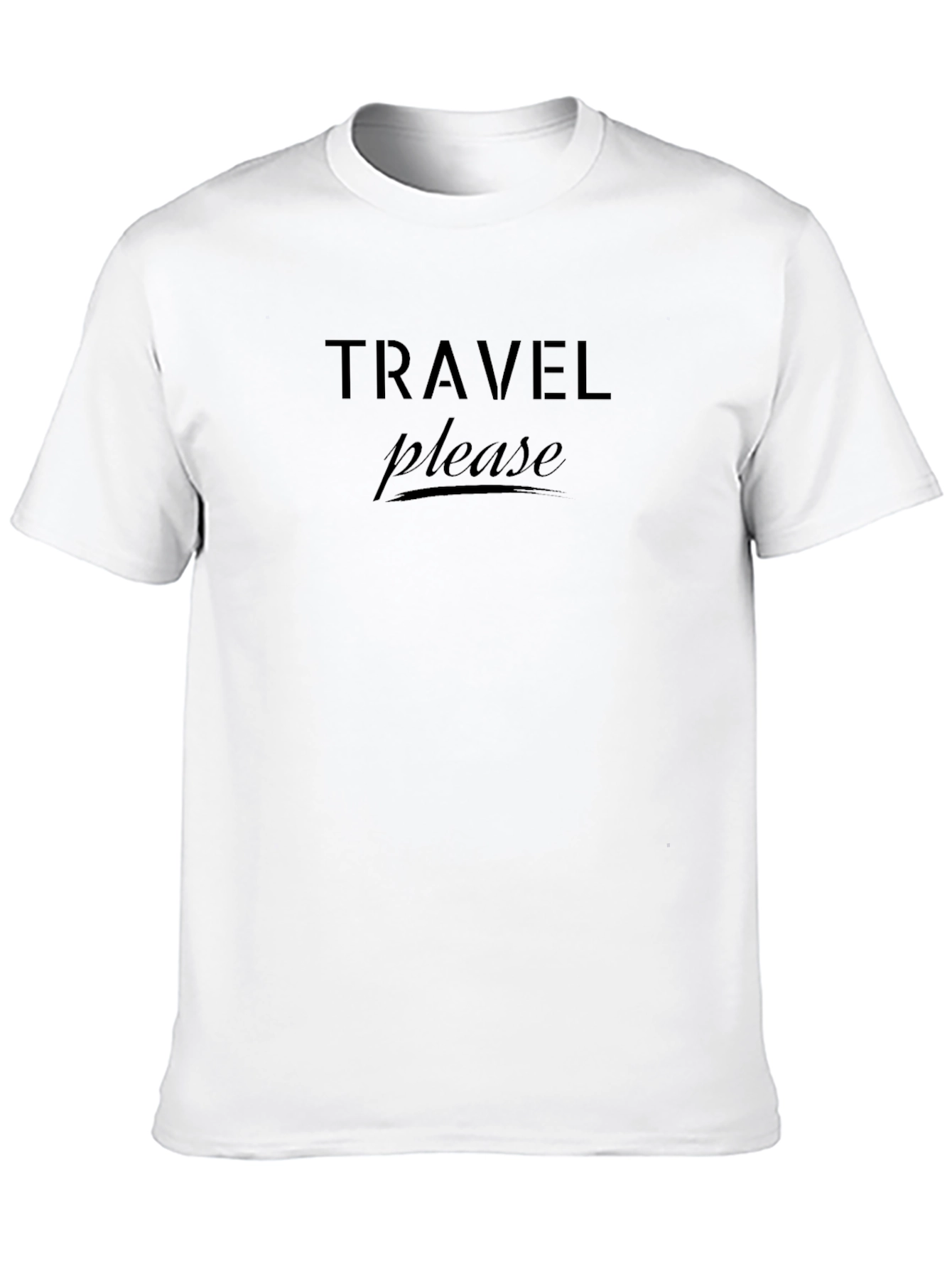 Travel Please Black T-Shirt