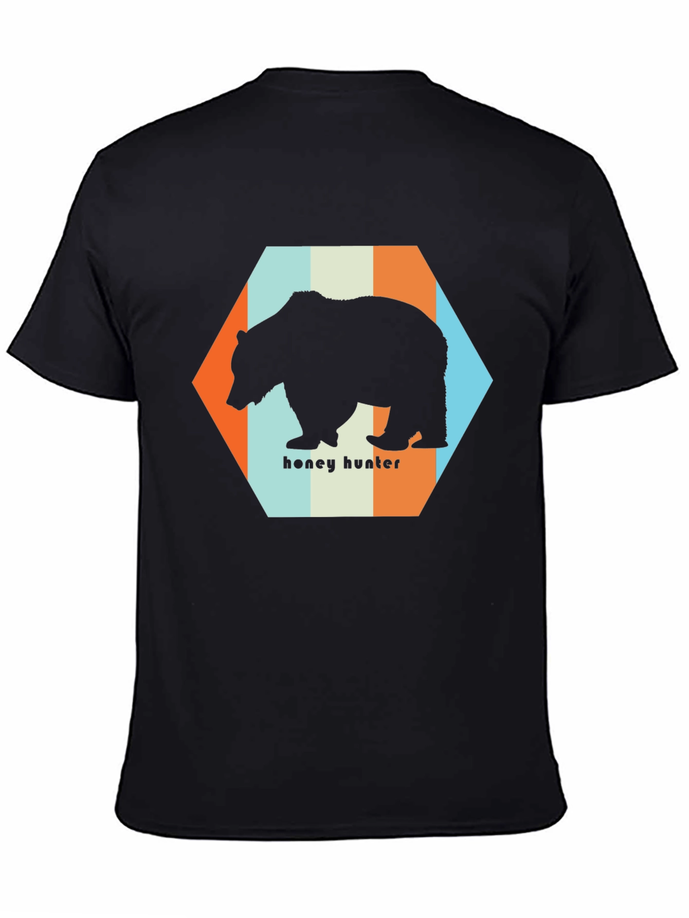 Honey Hunter Bear Graphic Tee - Black