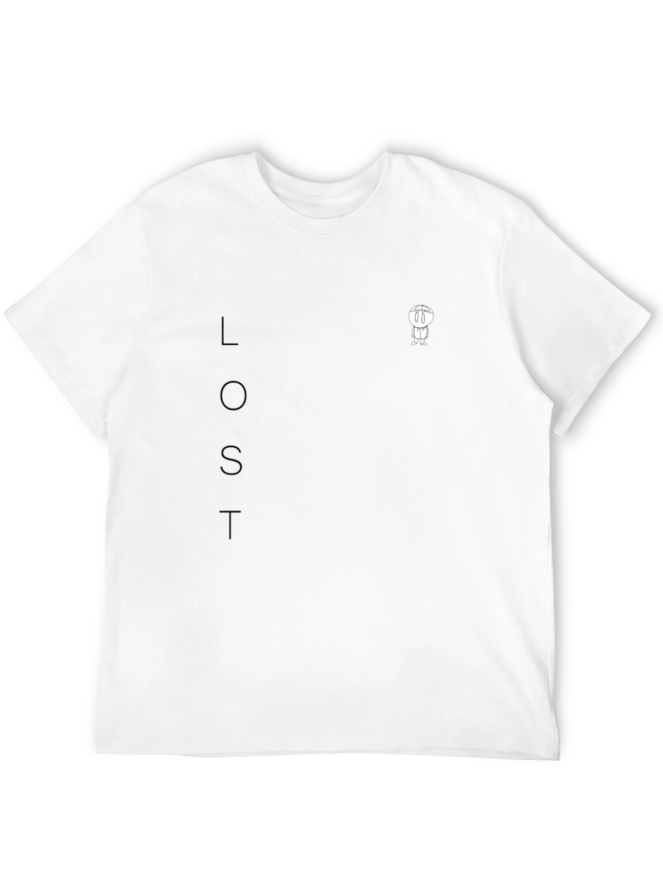 Lost Tee - Minimalist Black Graphic T-Shirt