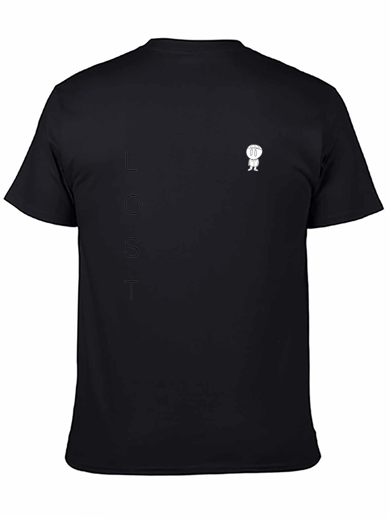 Lost Tee - Minimalist Black Graphic T-Shirt