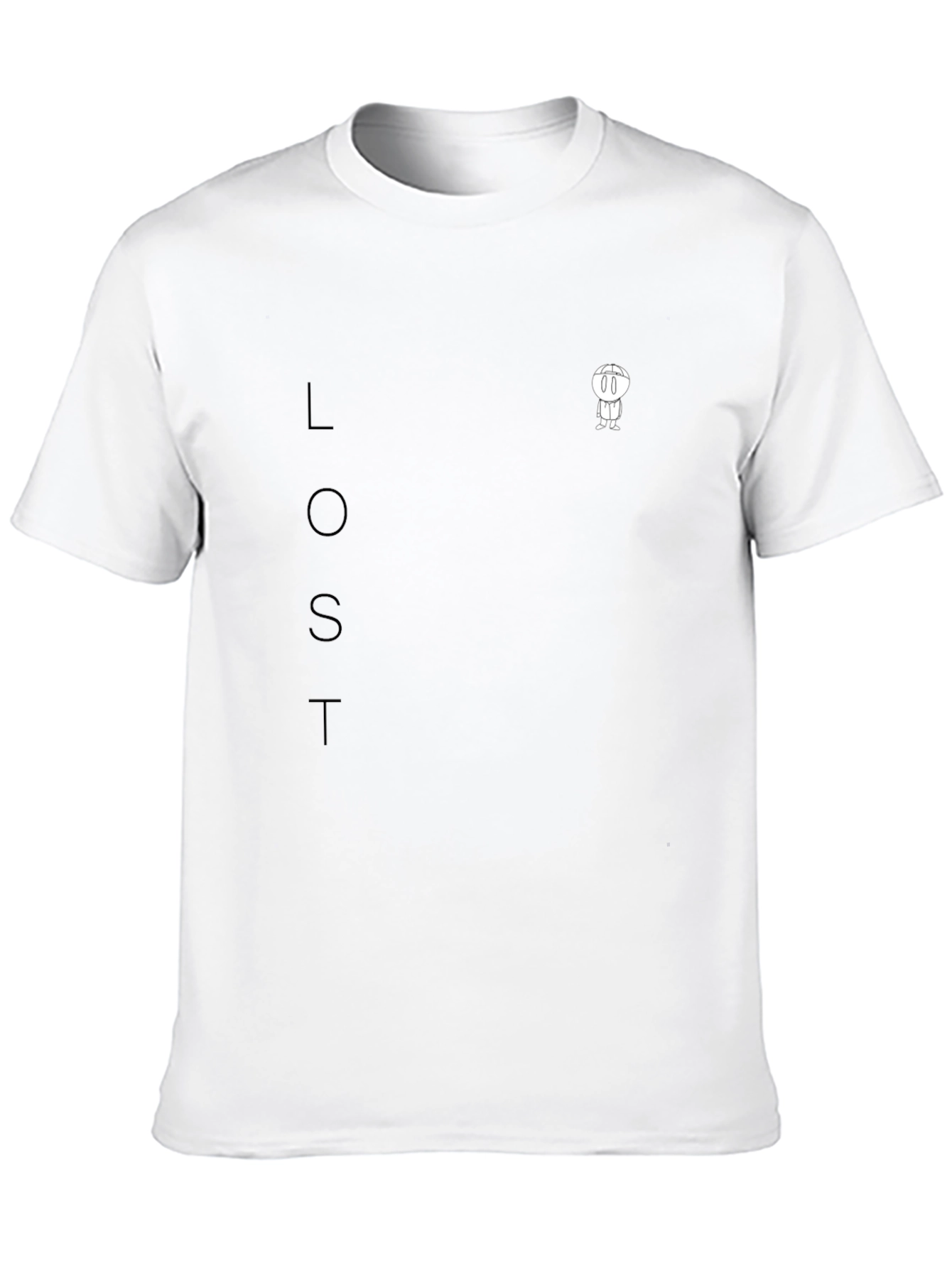 Lost Tee - Minimalist Black Graphic T-Shirt