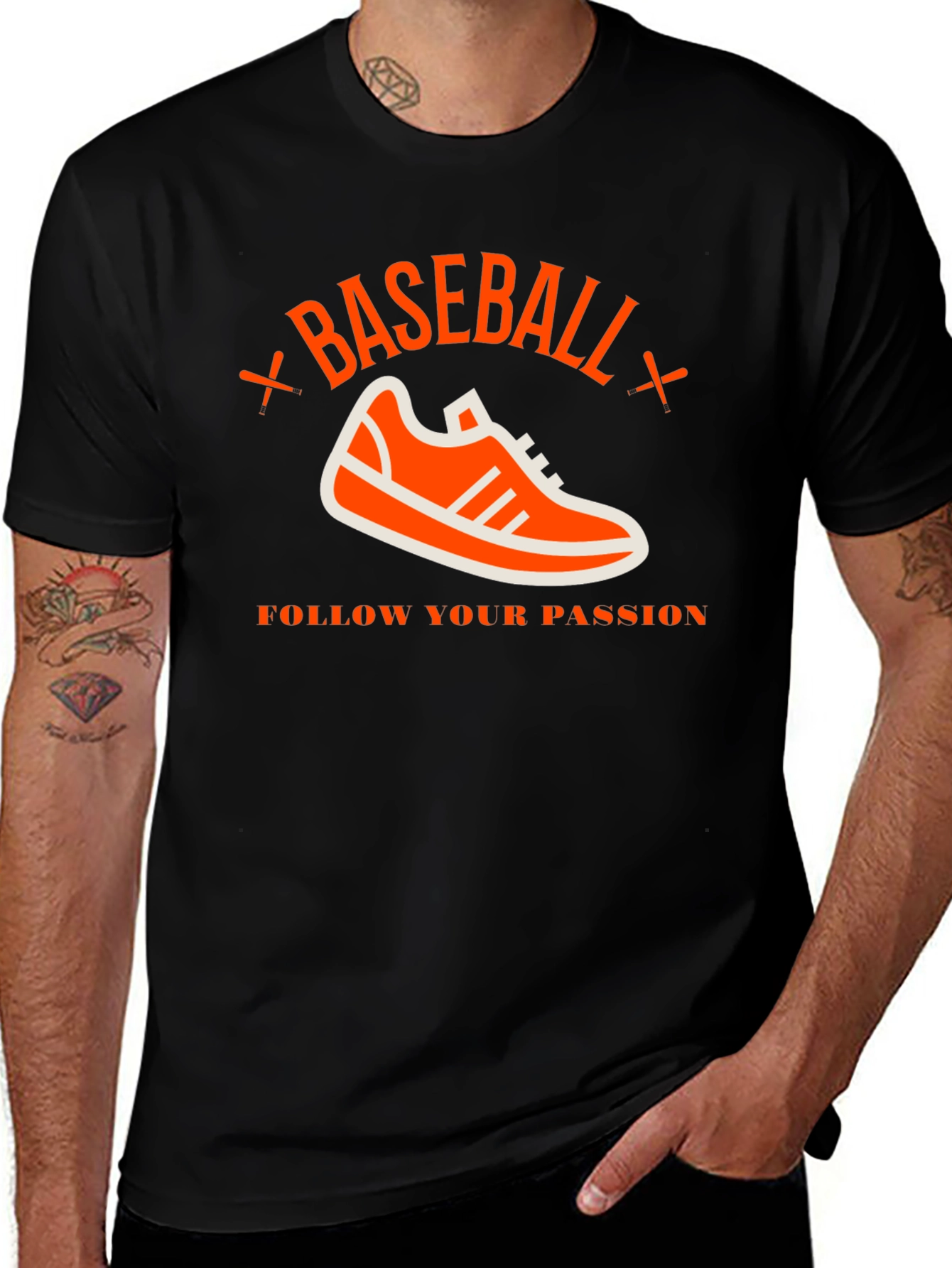 Baseball Passion T-Shirt - Black Graphic Tee