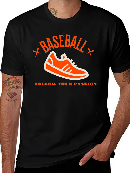 Baseball Passion T-Shirt - Black Graphic Tee