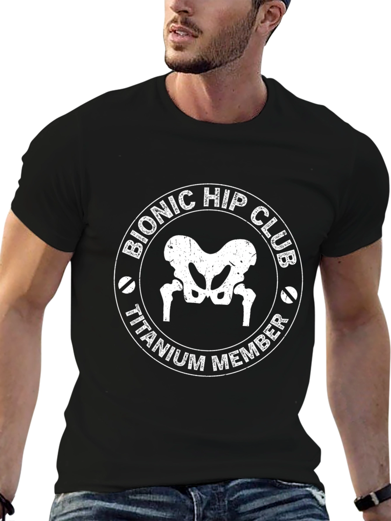 Bionic Hip Club Titanium Member Graphic T-Shirt