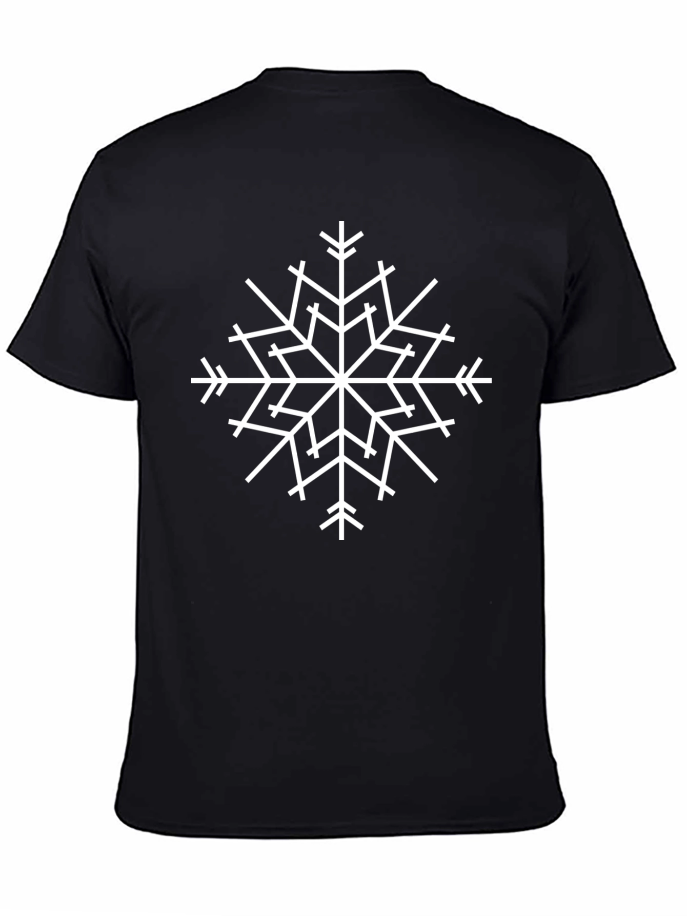 Snowflake Graphic Tee - Black Cotton Blend