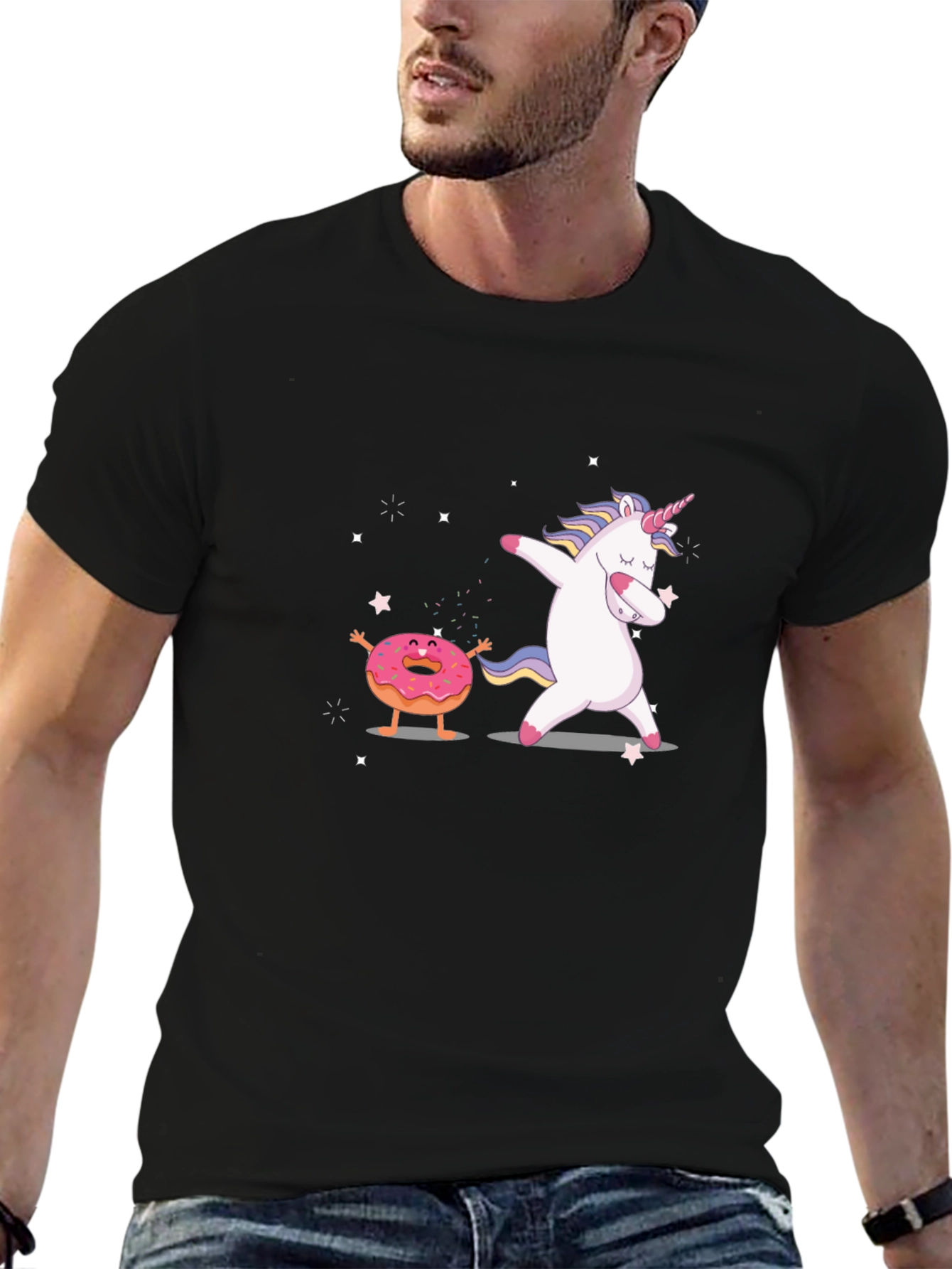 Unicorn & Donut Dabbing Graphic Tee