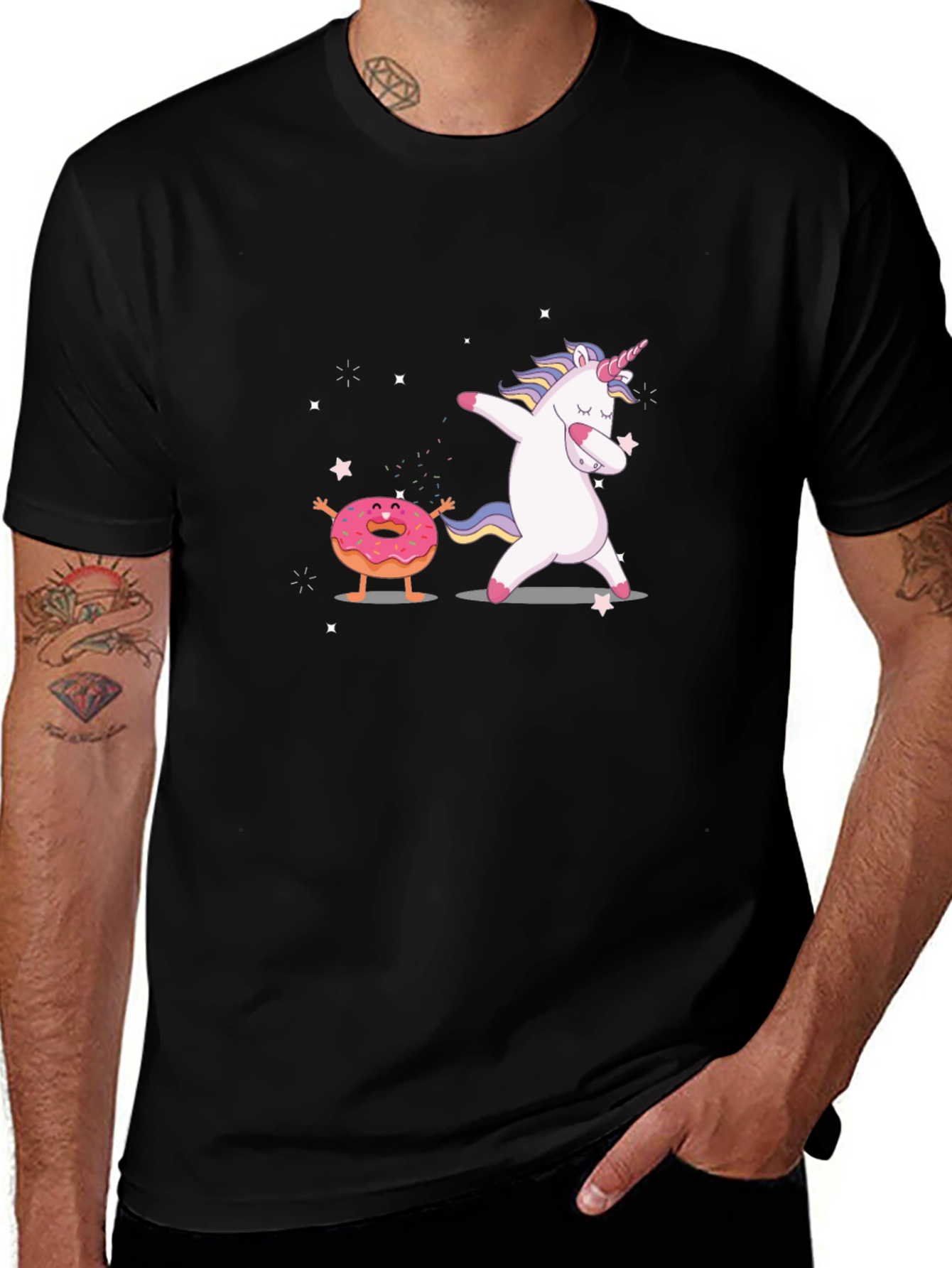 Unicorn & Donut Dabbing Graphic Tee