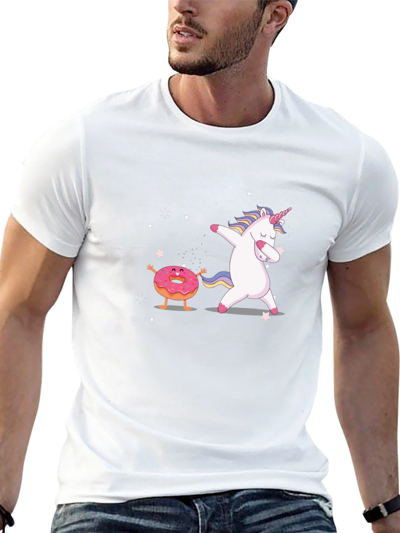 Unicorn & Donut Dabbing Graphic Tee