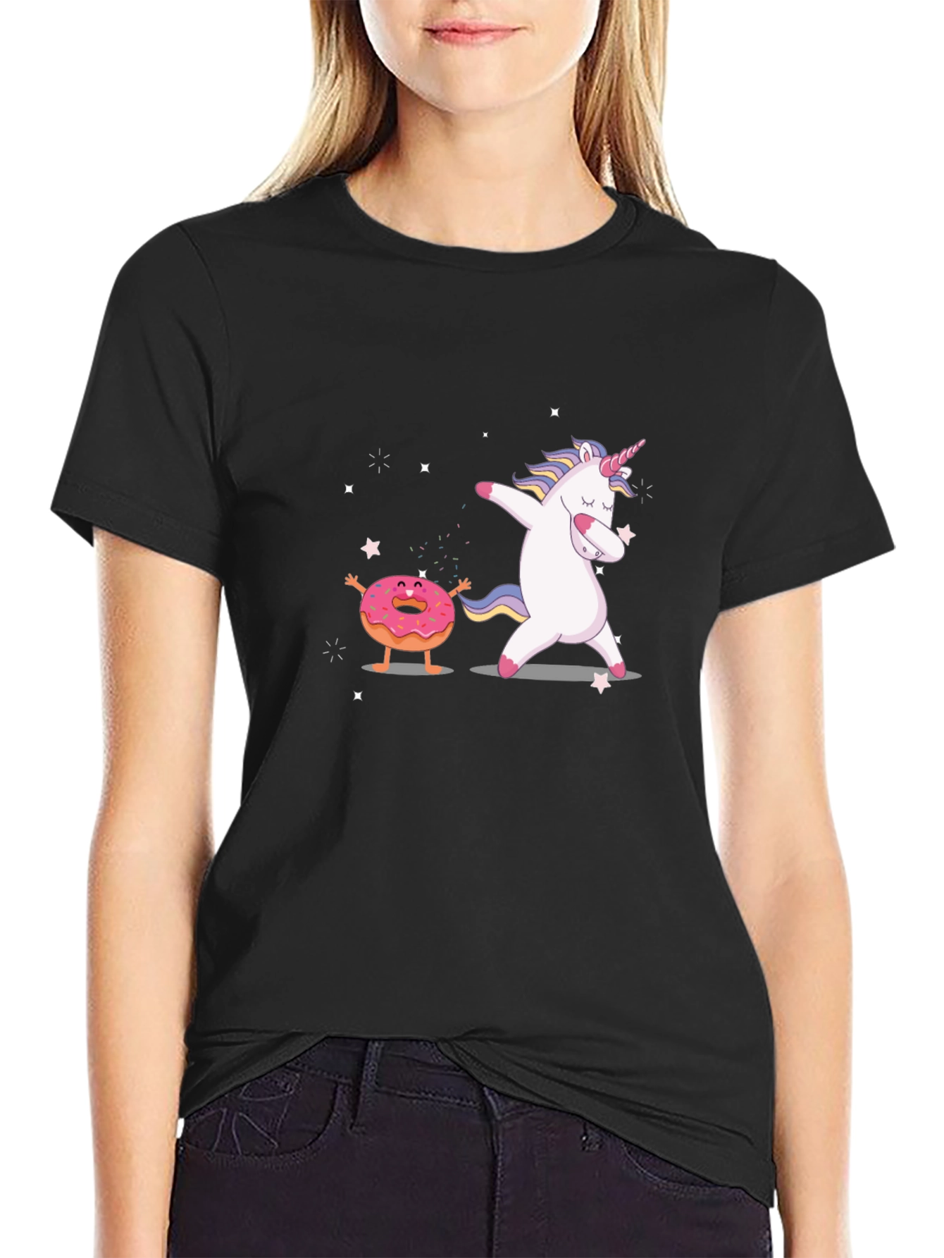 Unicorn & Donut Dabbing Graphic Tee