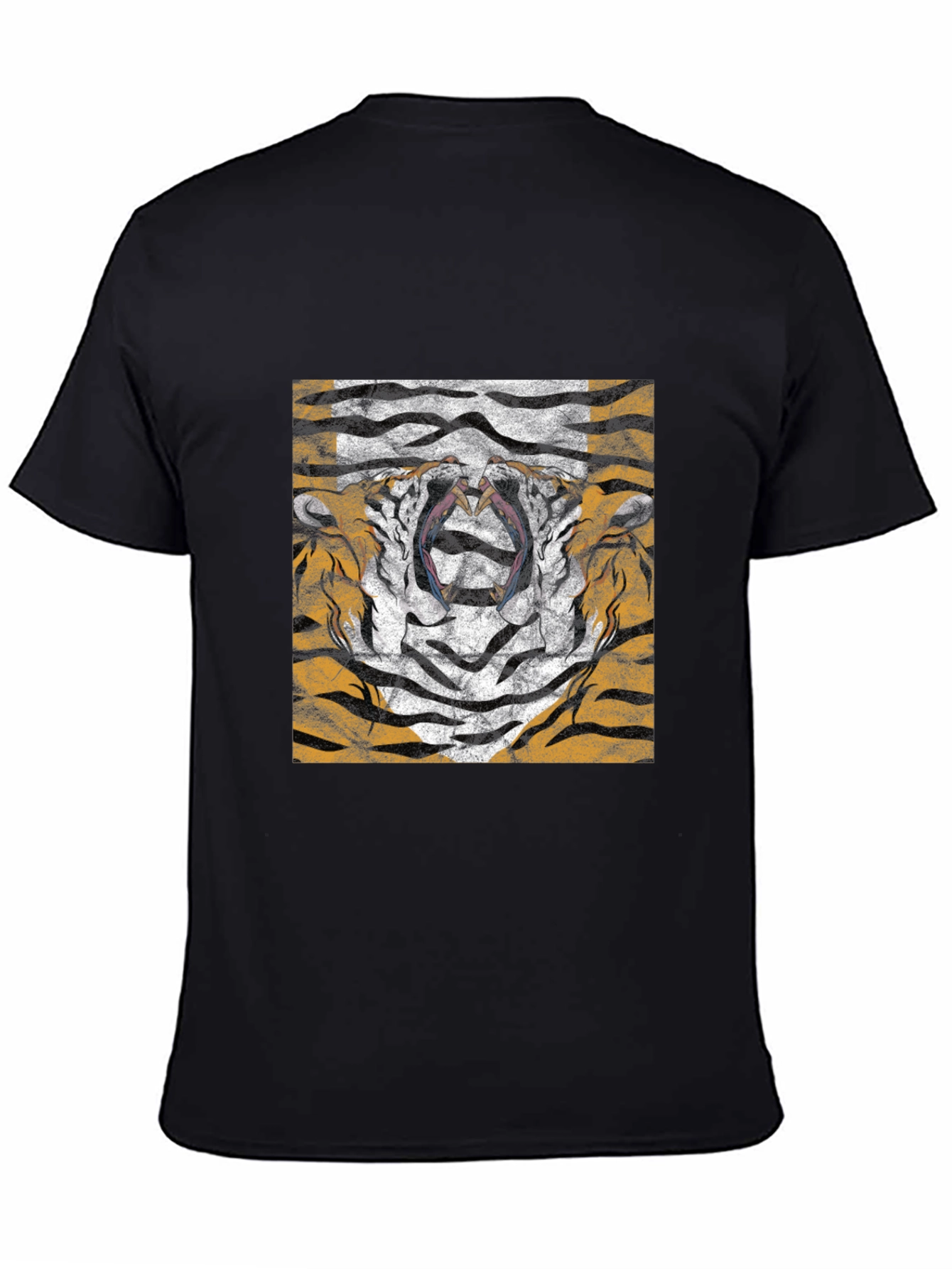 Tiger Face Graphic Black T-Shirt