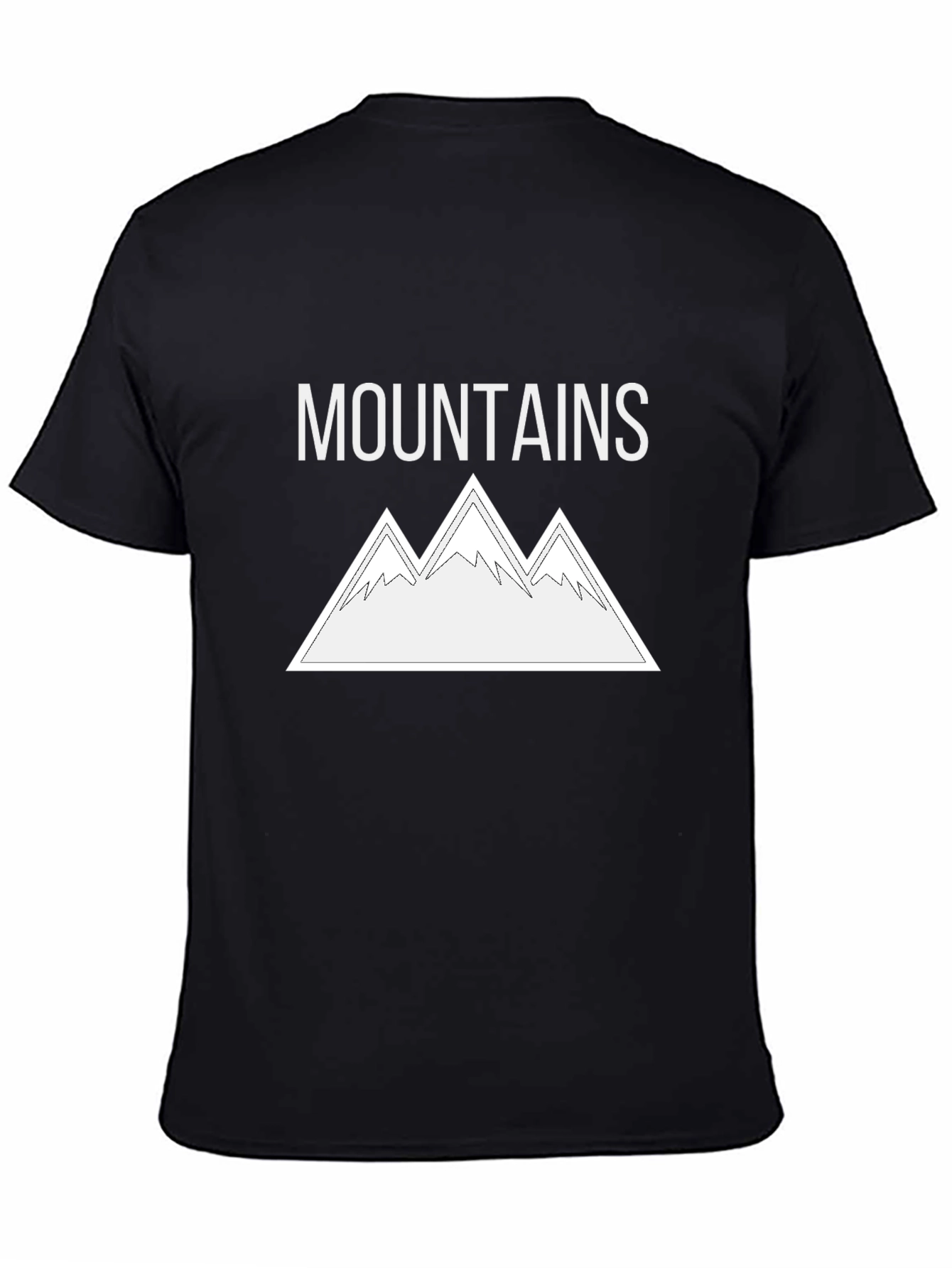 Mountains Graphic Tee - Stylish Black Cotton T-Shirt
