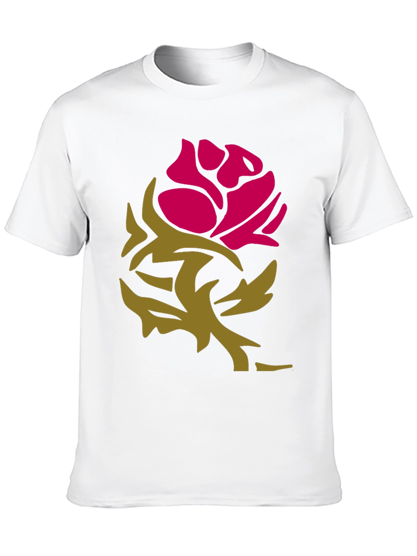Stylish Rose Graphic Black T-Shirt
