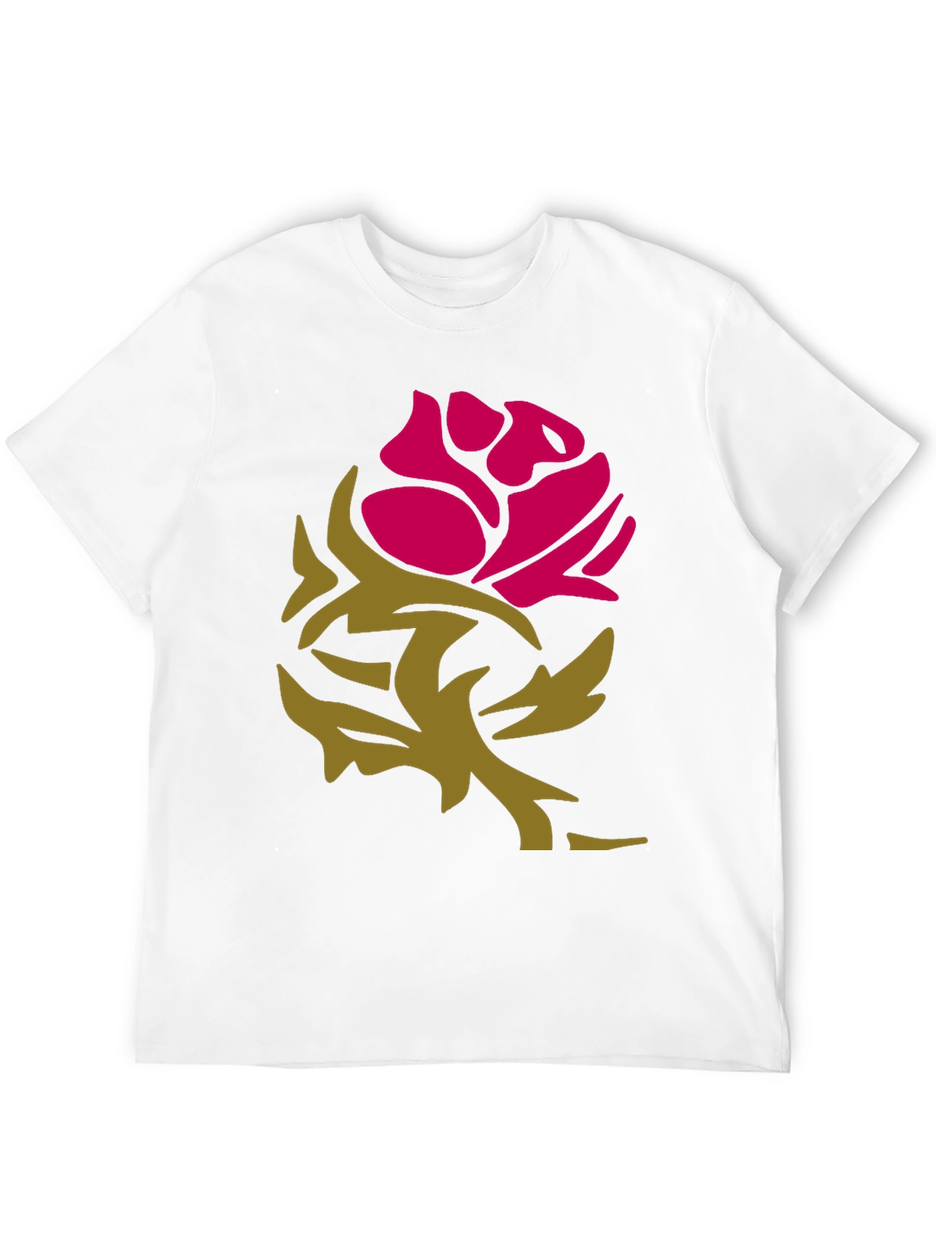 Stylish Rose Graphic Black T-Shirt