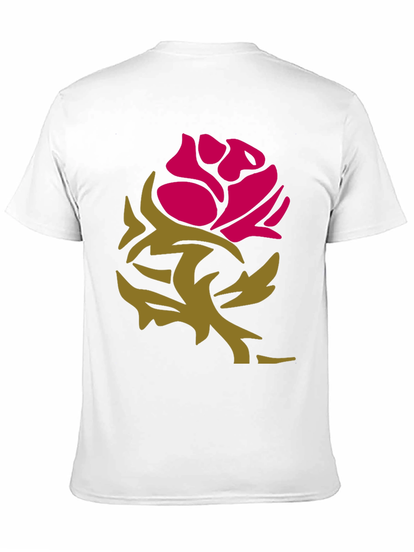 Stylish Rose Graphic Black T-Shirt