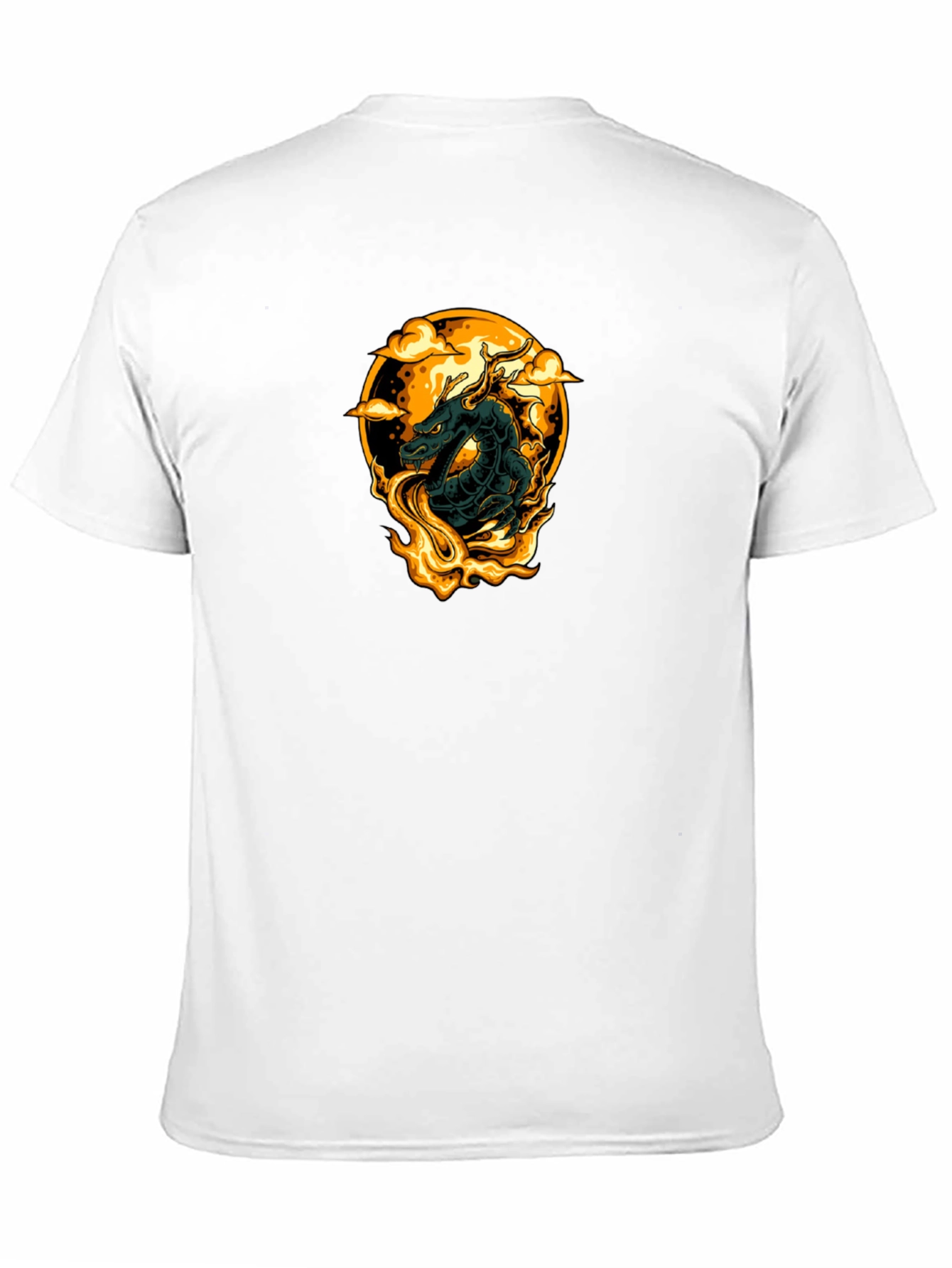 Dragon Fire Graphic Tee - Black Cotton Comfort