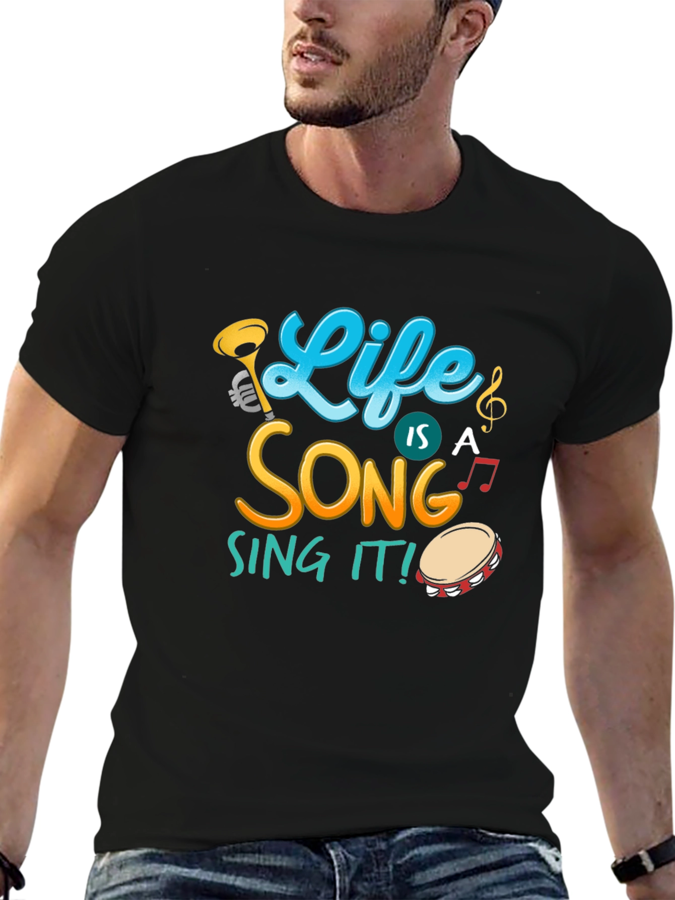 Life Is A Song Black T-Shirt