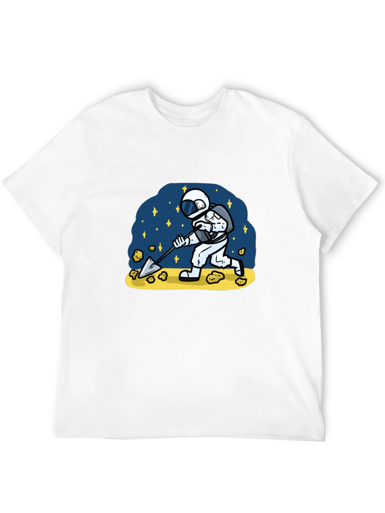 Astronaut Mining T-Shirt - Space Adventure Tee